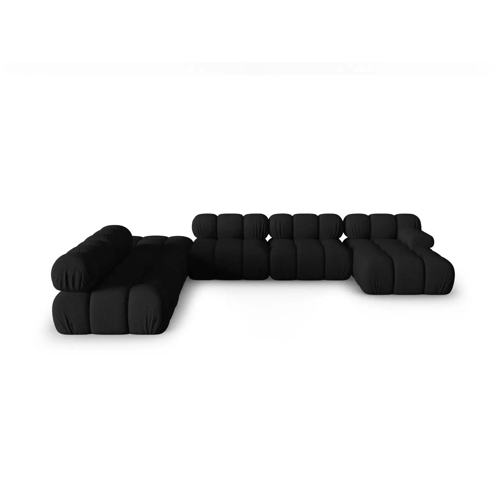 Bellis Modulares Sofa 6 Module Chaise Longue Links mit Samtbezug oder 3D-Stoff, 376x282 cm - Image 43