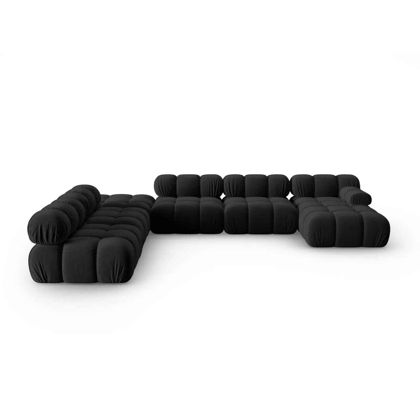 Bellis Modulares Sofa 6 Module Chaise Longue Links mit Samtbezug oder 3D-Stoff, 376x282 cm - Image 59