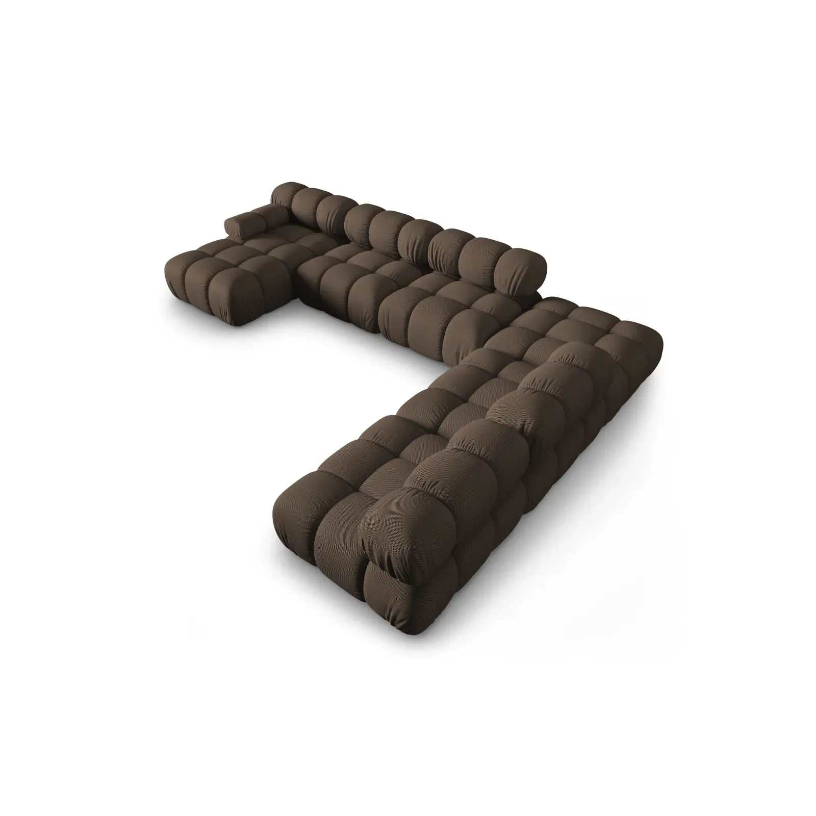 Bellis Modulares Sofa 6 Module Chaise Longue Rechts mit Samtbezug oder 3D-Stoff, 376x282 cm - Image 10