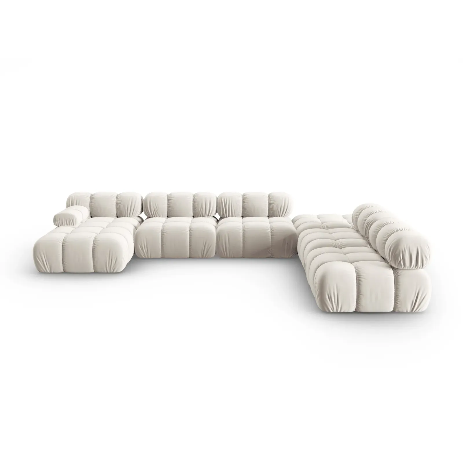 Bellis Modulares Sofa 6 Module Chaise Longue Rechts mit Samtbezug oder 3D-Stoff, 376x282 cm - Image 122