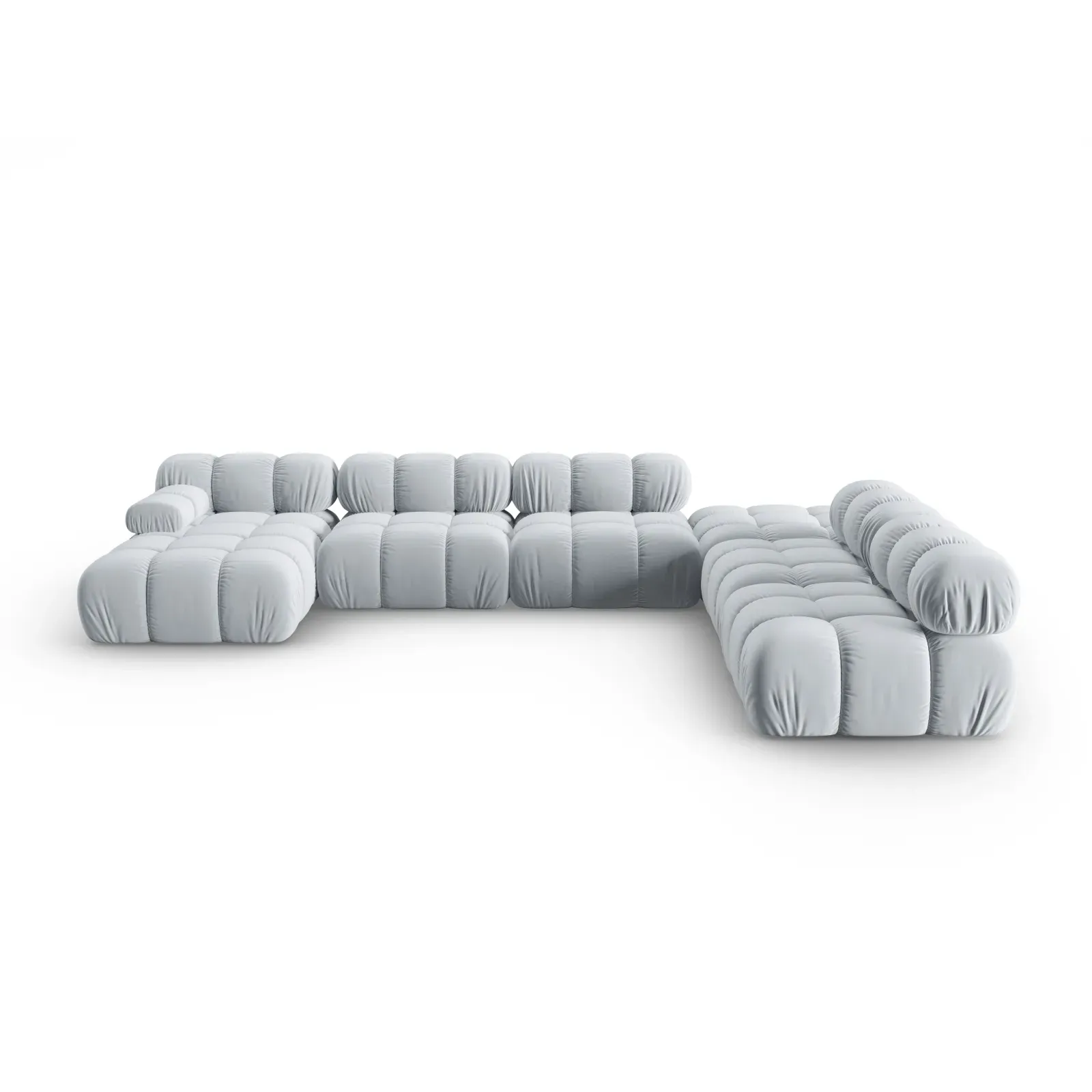 Bellis Modulares Sofa 6 Module Chaise Longue Rechts mit Samtbezug oder 3D-Stoff, 376x282 cm - Image 131