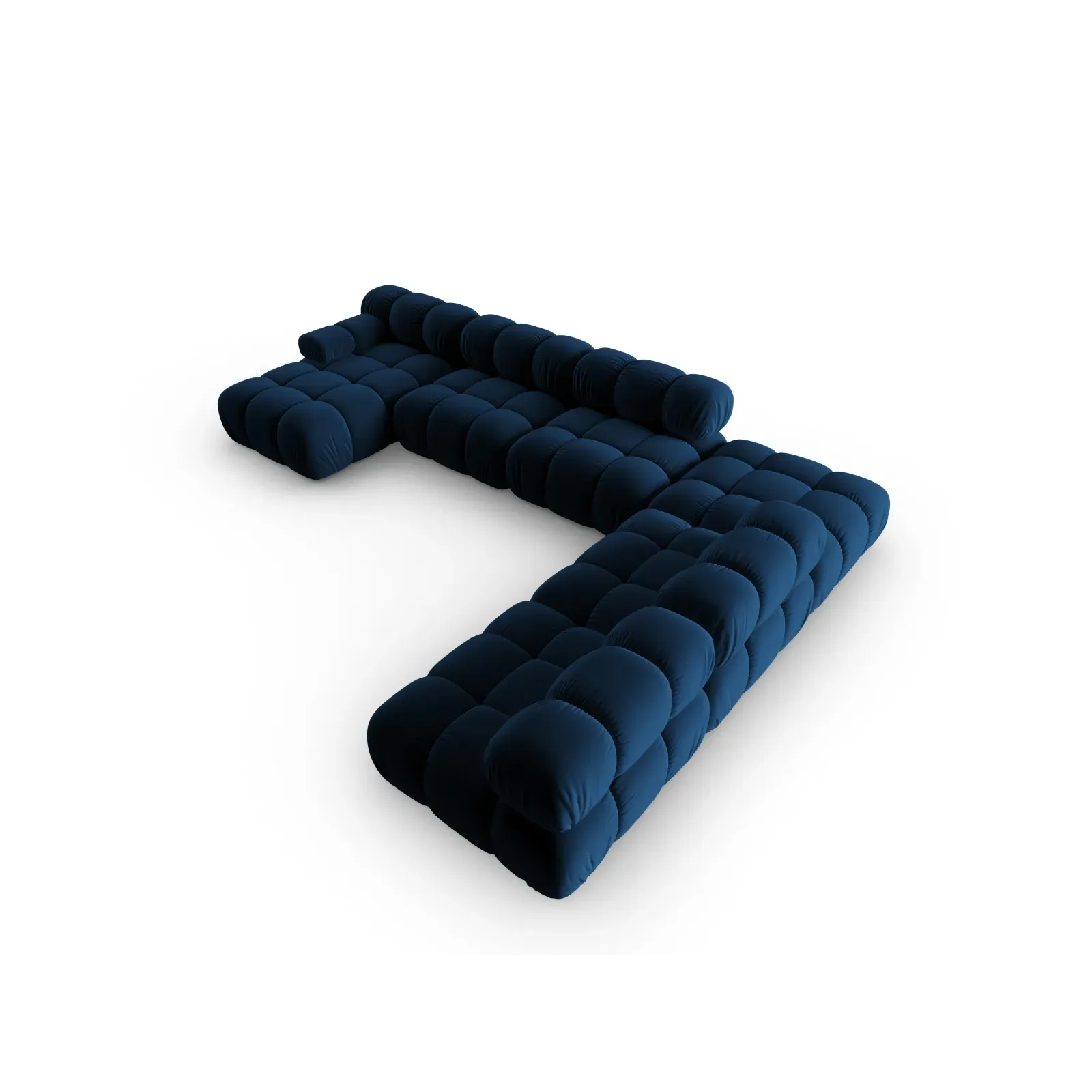 Bellis Modulares Sofa 6 Module Chaise Longue Rechts mit Samtbezug oder 3D-Stoff, 376x282 cm - Image 143