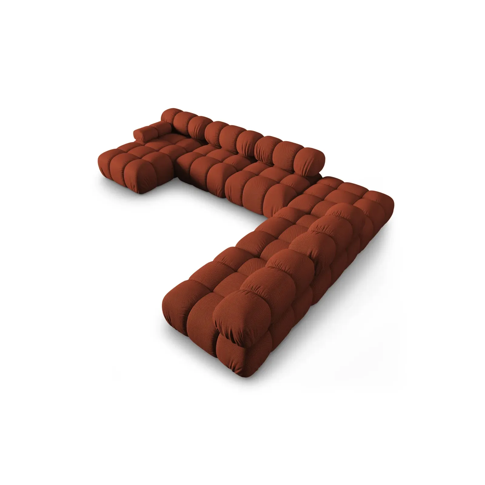 Bellis Modulares Sofa 6 Module Chaise Longue Rechts mit Samtbezug oder 3D-Stoff, 376x282 cm - Image 17