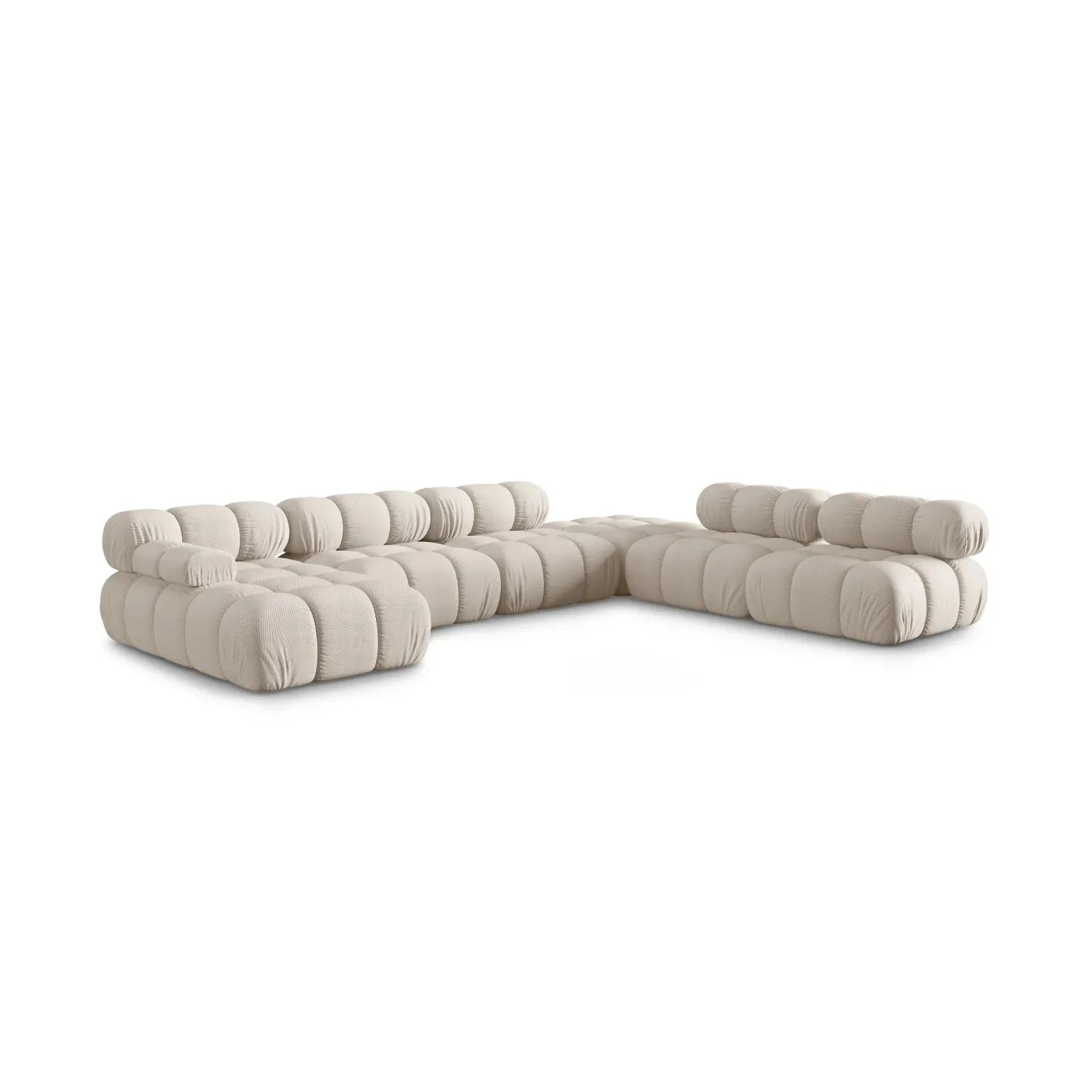 Bellis Modulares Sofa 6 Module Chaise Longue Rechts mit Samtbezug oder 3D-Stoff, 376x282 cm - Image 2