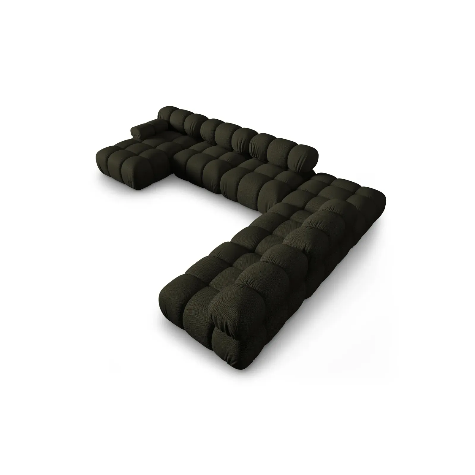 Bellis Modulares Sofa 6 Module Chaise Longue Rechts mit Samtbezug oder 3D-Stoff, 376x282 cm - Image 24