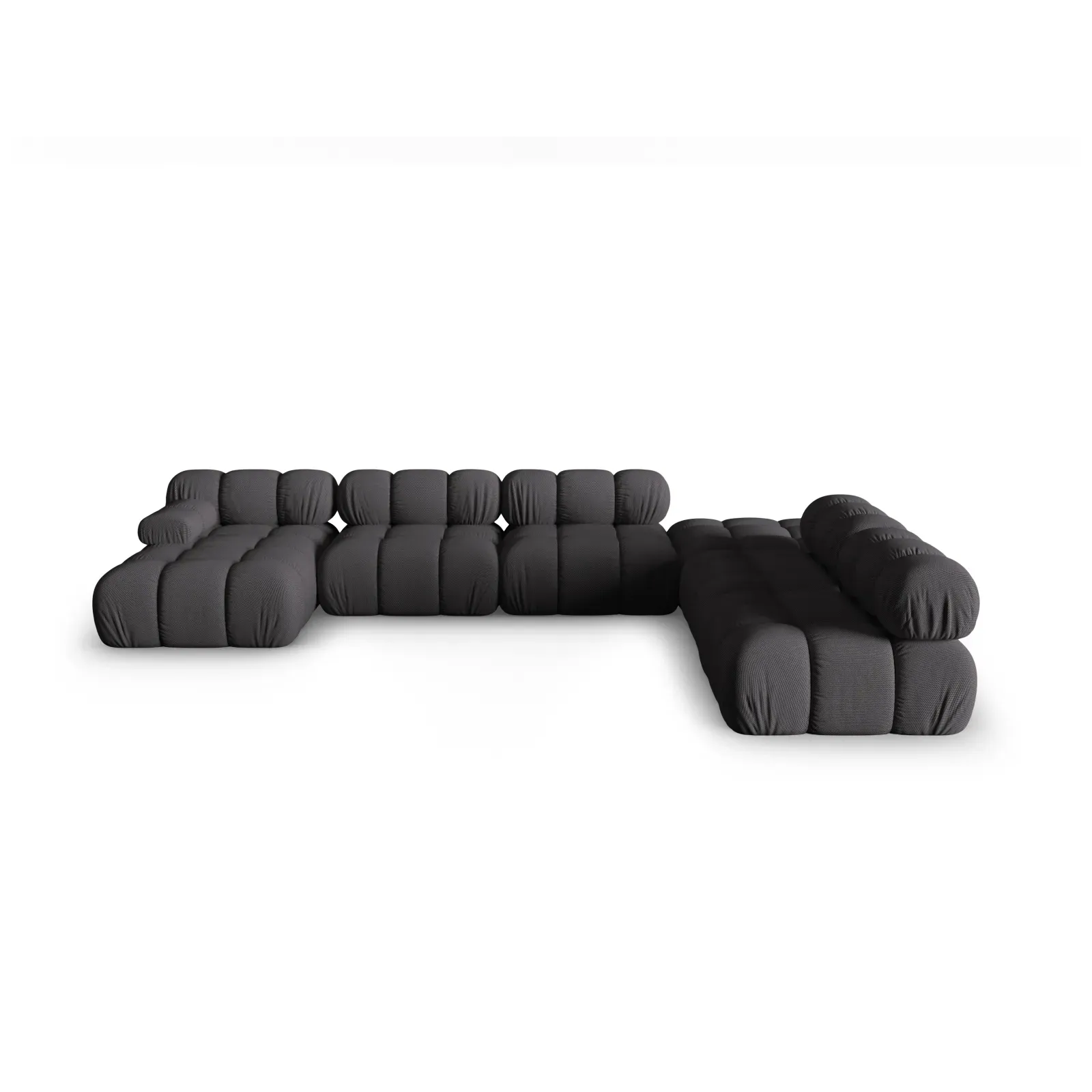 Bellis Modulares Sofa 6 Module Chaise Longue Rechts mit Samtbezug oder 3D-Stoff, 376x282 cm - Image 36