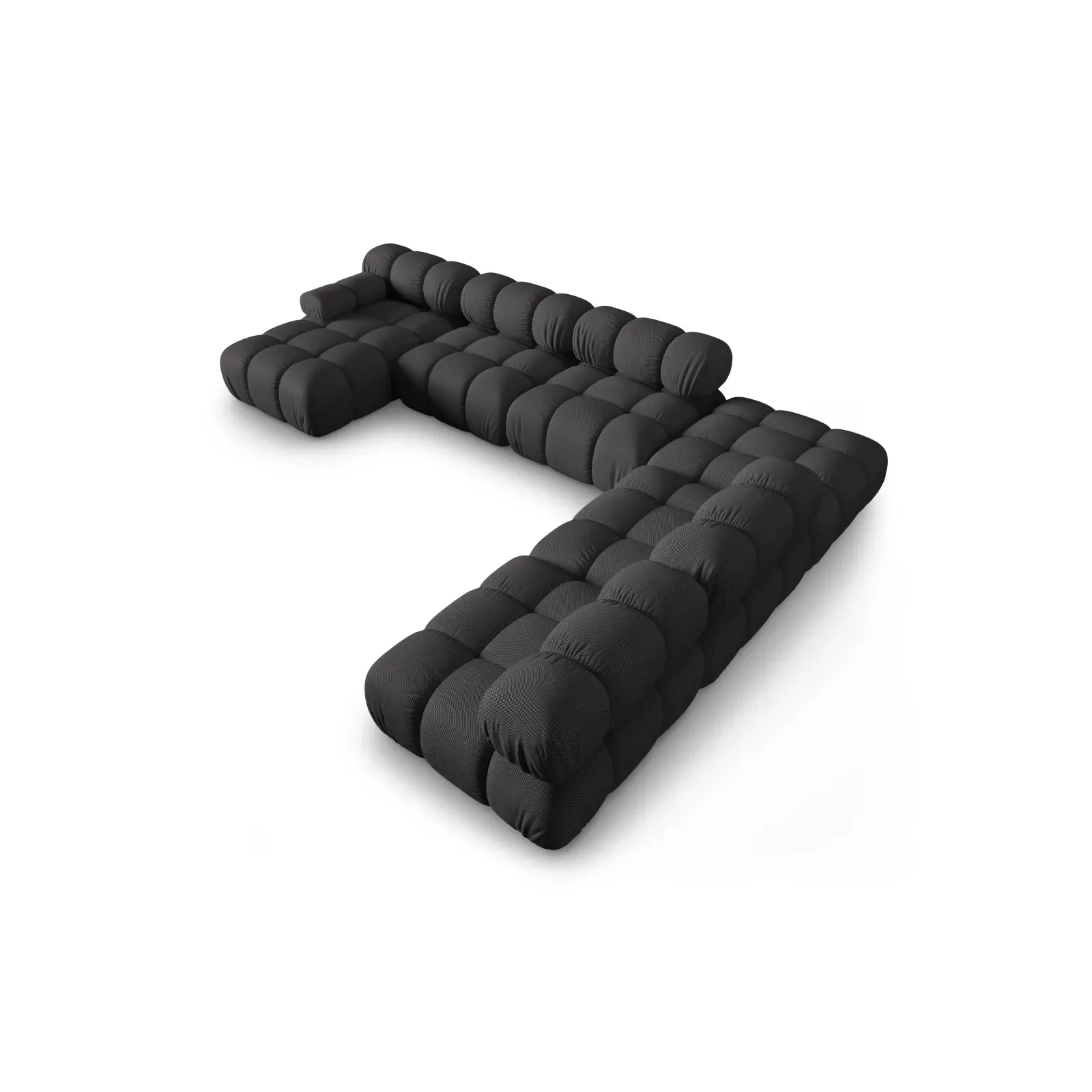 Bellis Modulares Sofa 6 Module Chaise Longue Rechts mit Samtbezug oder 3D-Stoff, 376x282 cm - Image 38