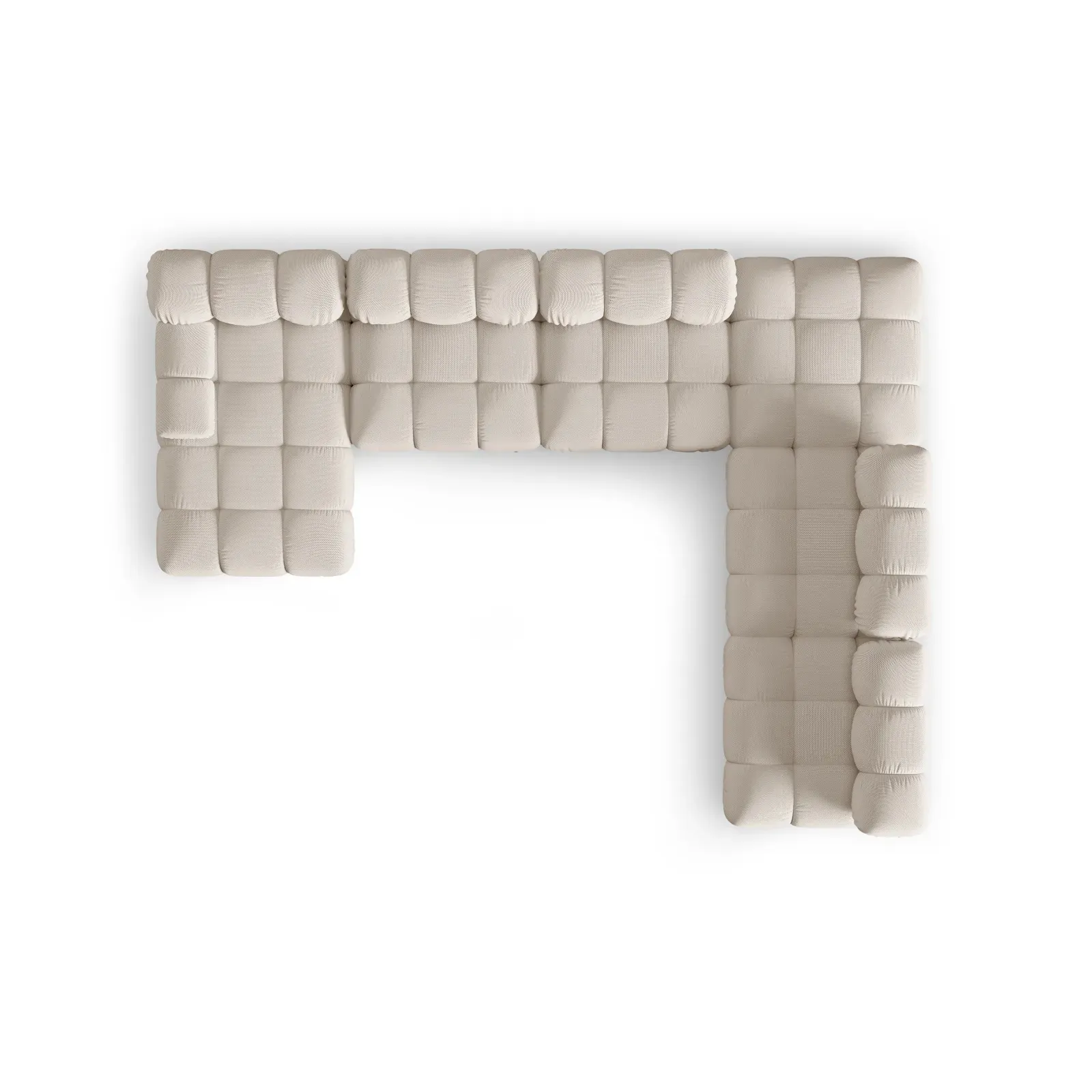 Bellis Modulares Sofa 6 Module Chaise Longue Rechts mit Samtbezug oder 3D-Stoff, 376x282 cm - Image 5
