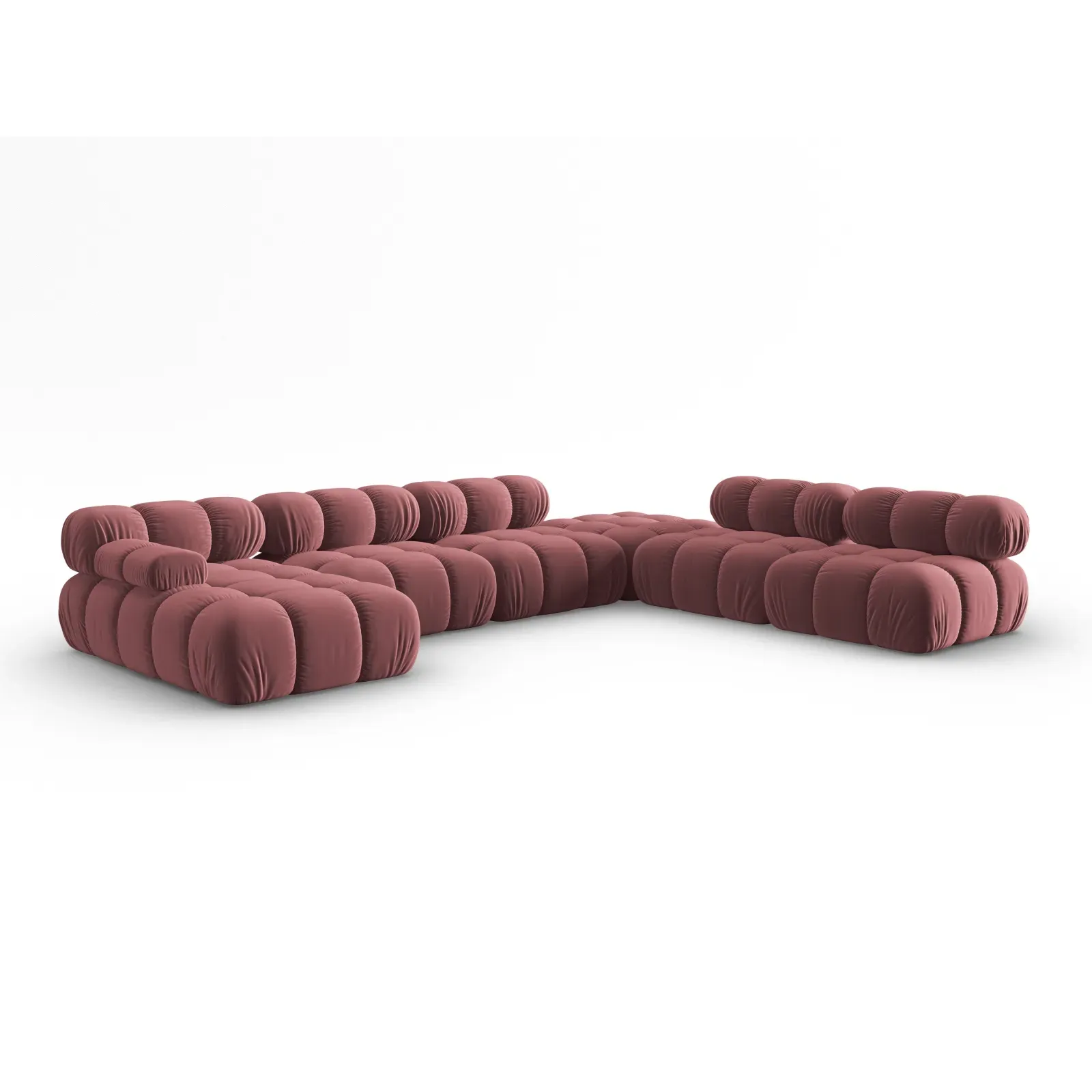 Bellis Modulares Sofa 6 Module Chaise Longue Rechts mit Samtbezug oder 3D-Stoff, 376x282 cm - Image 52
