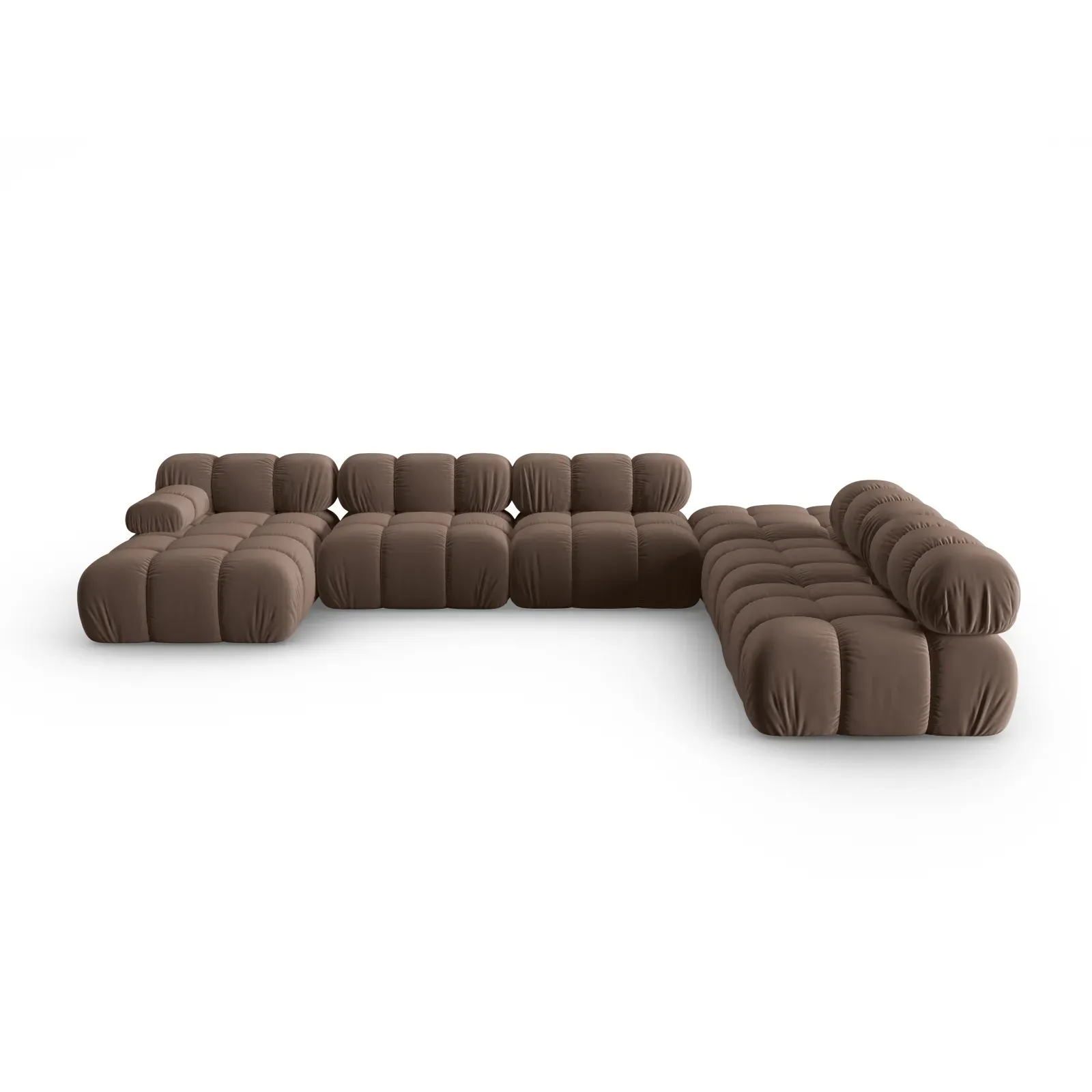 Bellis Modulares Sofa 6 Module Chaise Longue Rechts mit Samtbezug oder 3D-Stoff, 376x282 cm - Image 68
