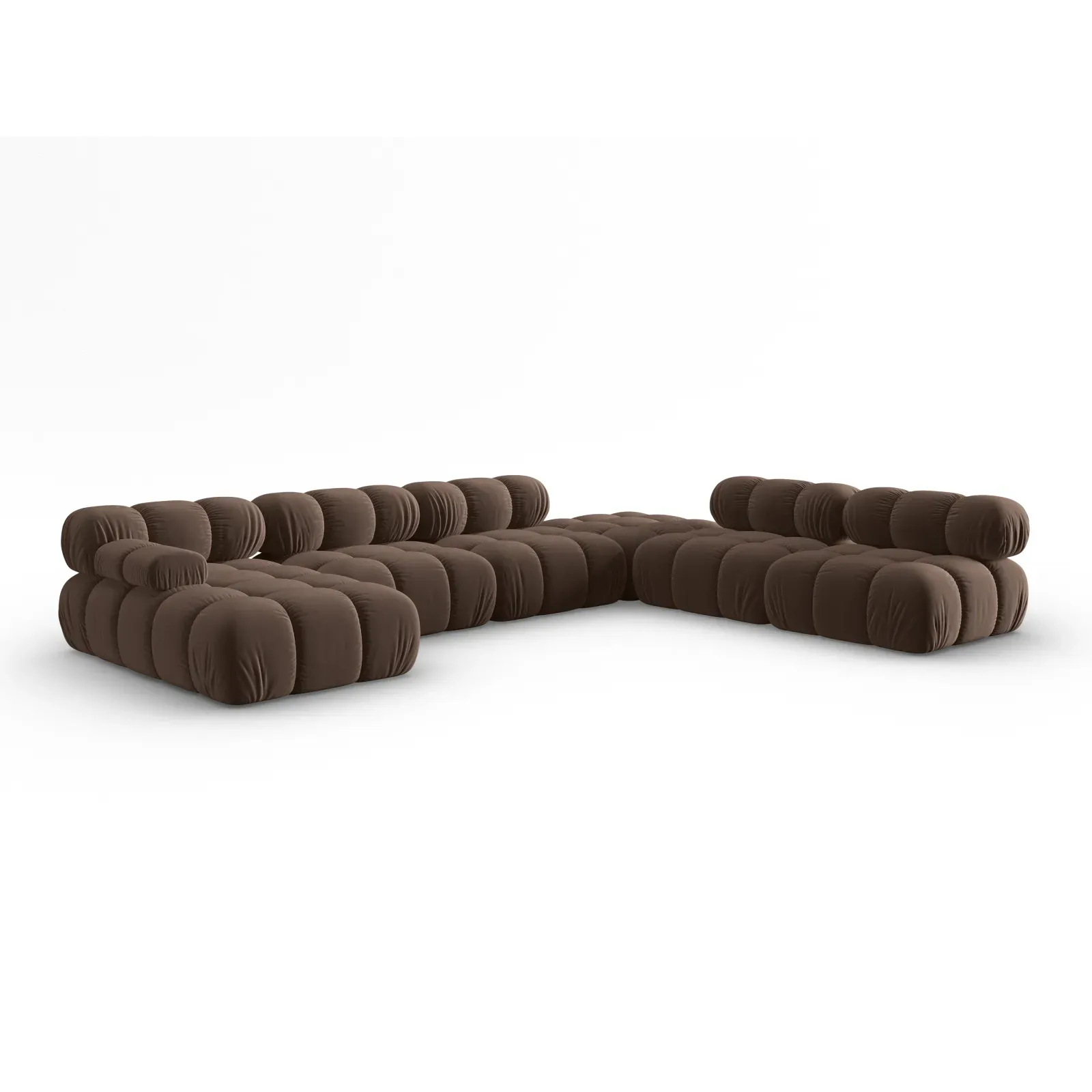 Bellis Modulares Sofa 6 Module Chaise Longue Rechts mit Samtbezug oder 3D-Stoff, 376x282 cm - Image 70
