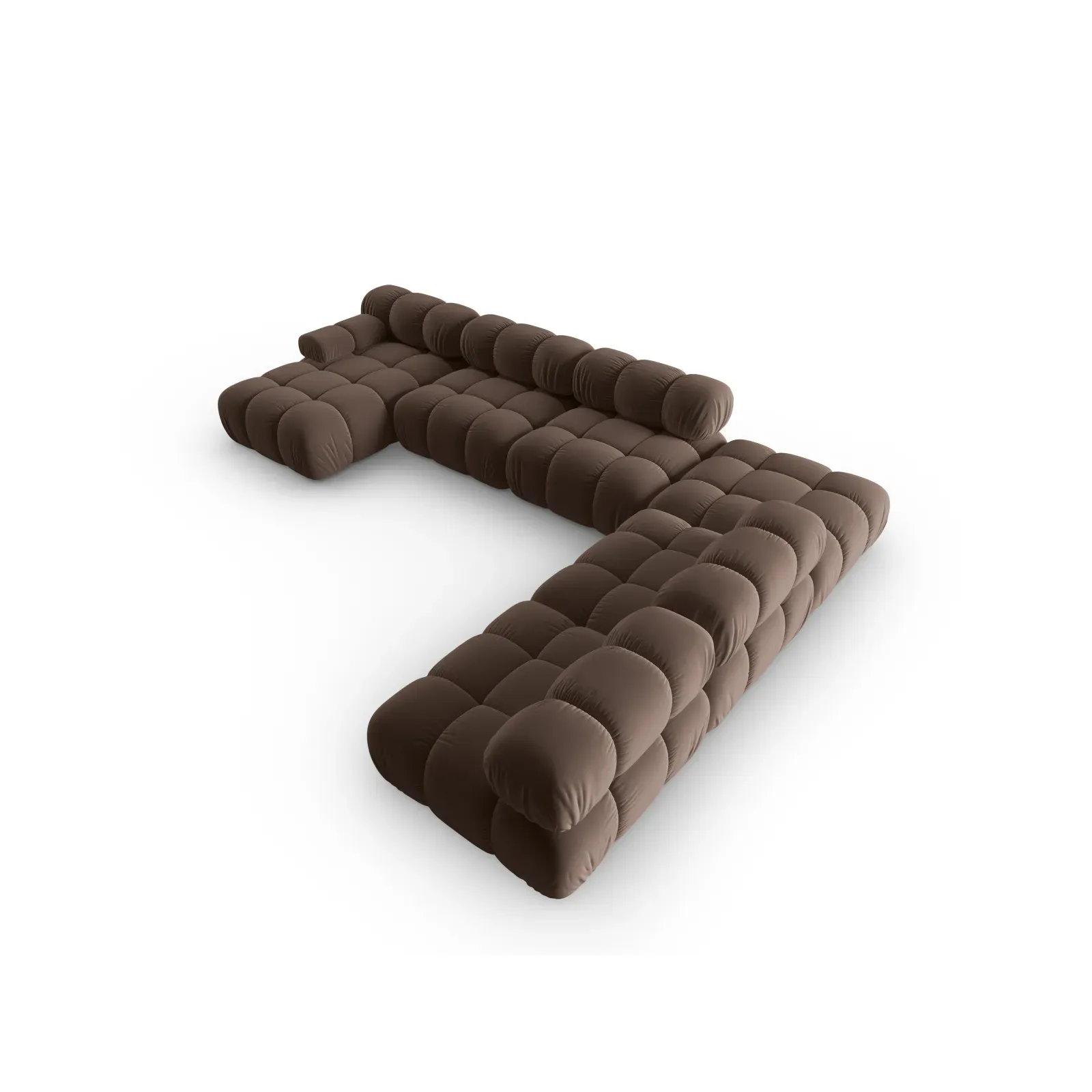 Bellis Modulares Sofa 6 Module Chaise Longue Rechts mit Samtbezug oder 3D-Stoff, 376x282 cm - Image 71