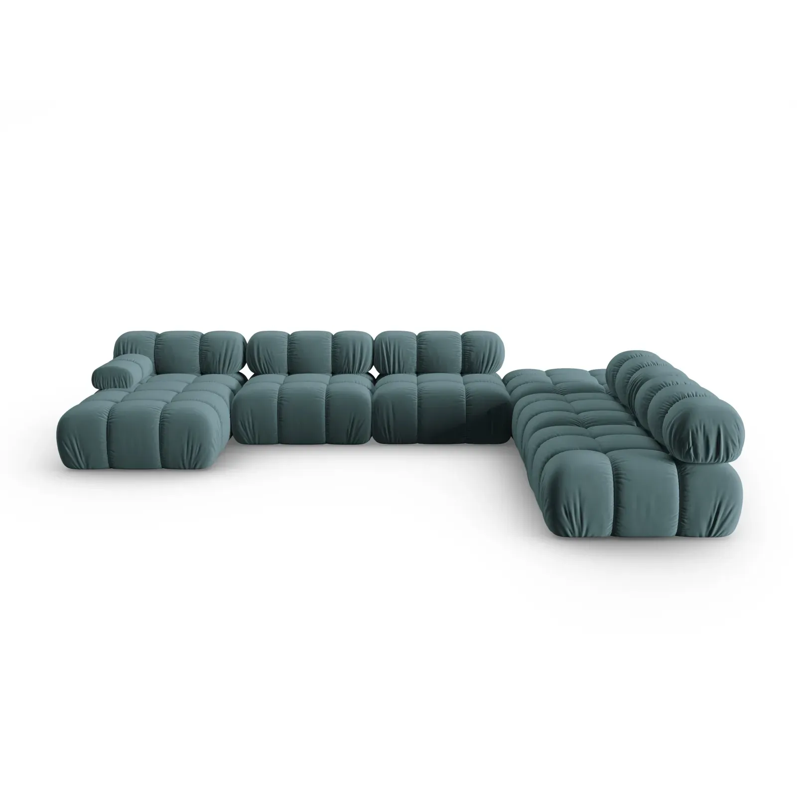 Bellis Modulares Sofa 6 Module Chaise Longue Rechts mit Samtbezug oder 3D-Stoff, 376x282 cm - Image 77