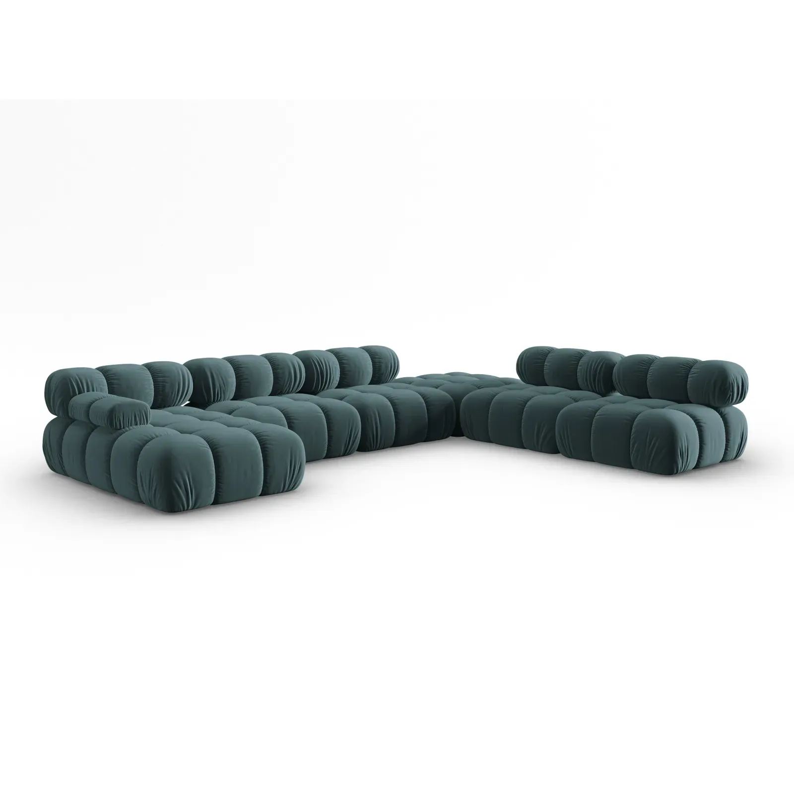 Bellis Modulares Sofa 6 Module Chaise Longue Rechts mit Samtbezug oder 3D-Stoff, 376x282 cm - Image 79