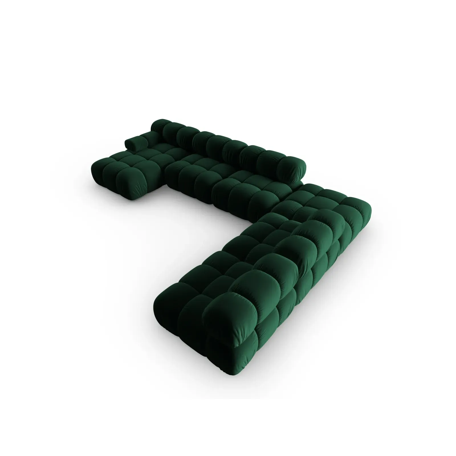 Bellis Modulares Sofa 6 Module Chaise Longue Rechts mit Samtbezug oder 3D-Stoff, 376x282 cm - Image 89