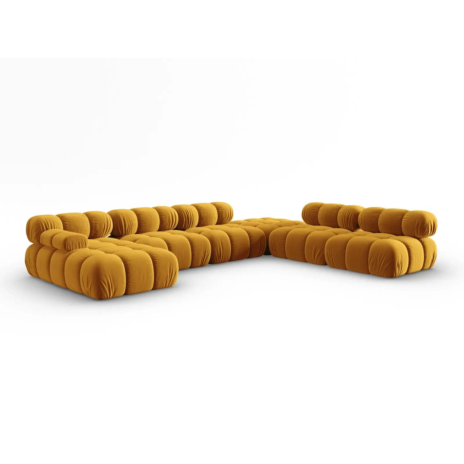 Bellis Modulares Sofa 6 Module Chaise Longue Rechts mit Samtbezug oder 3D-Stoff, 376x282 cm - Image 97