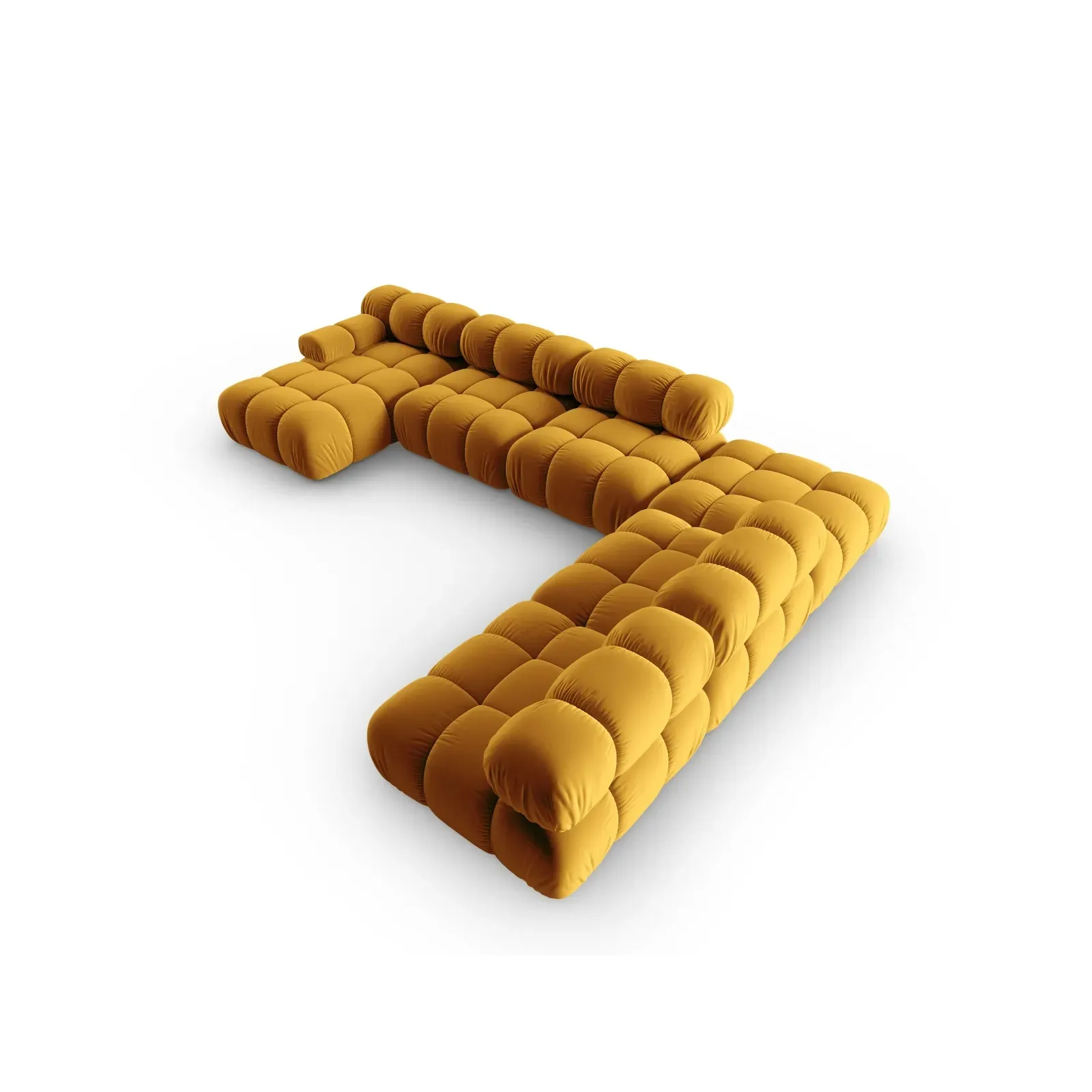 Bellis Modulares Sofa 6 Module Chaise Longue Rechts mit Samtbezug oder 3D-Stoff, 376x282 cm - Image 98