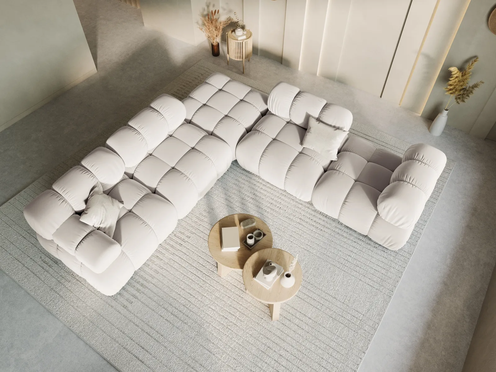 Bellis Modulares Sofa Eckmodul Links mit Samtbezug oder 3D-Stoff, 94 cm - Image 107