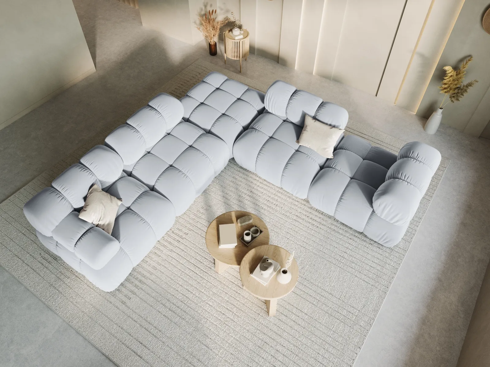 Bellis Modulares Sofa Eckmodul Links mit Samtbezug oder 3D-Stoff, 94 cm - Image 115