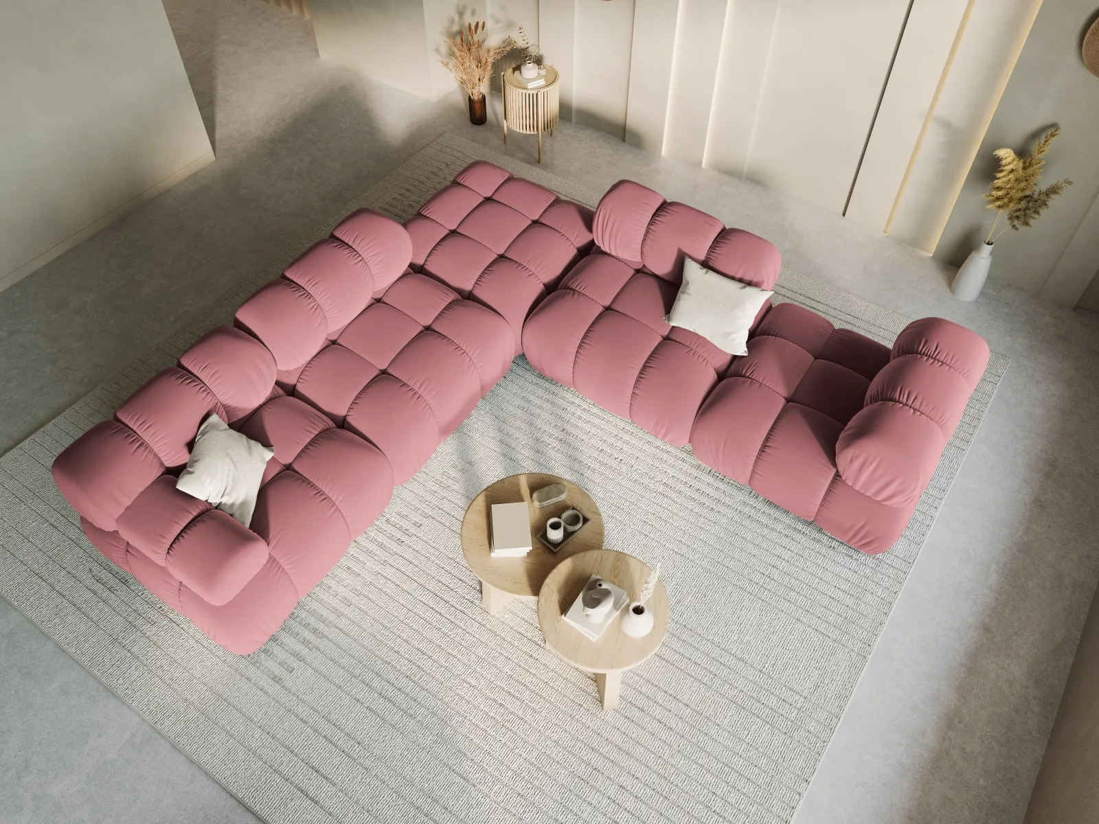 Bellis Modulares Sofa Eckmodul Links mit Samtbezug oder 3D-Stoff, 94 cm - Image 43