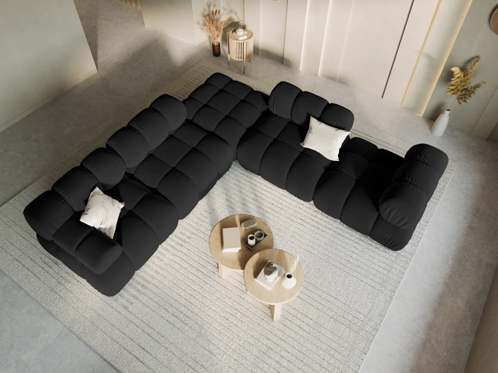 Bellis Modulares Sofa Eckmodul Links mit Samtbezug oder 3D-Stoff, 94 cm - Image 51