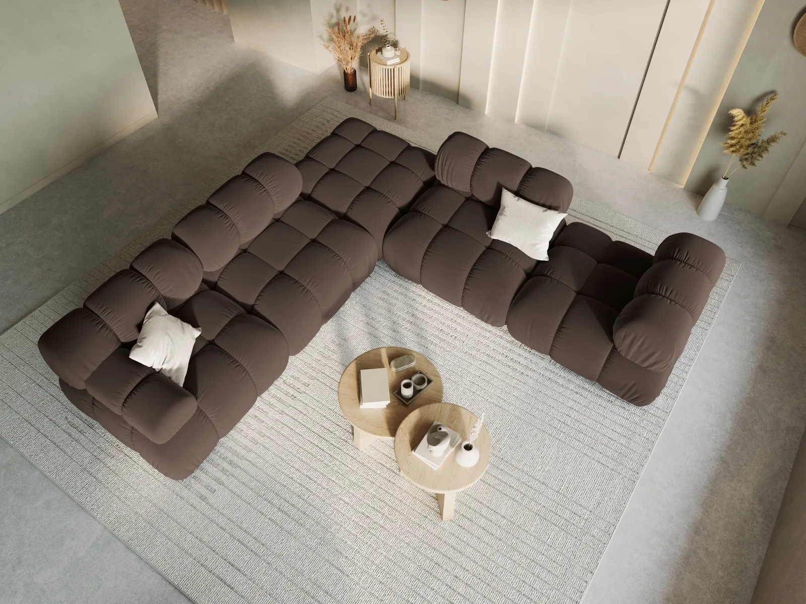 Bellis Modulares Sofa Eckmodul Links mit Samtbezug oder 3D-Stoff, 94 cm - Image 59