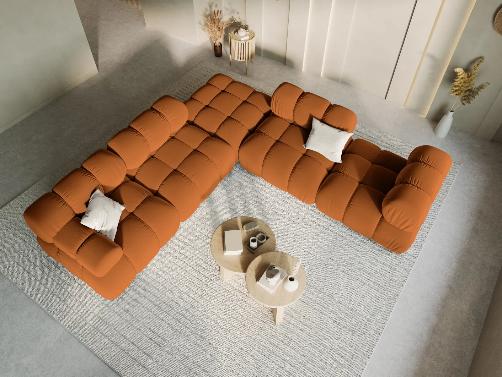 Bellis Modulares Sofa Eckmodul Links mit Samtbezug oder 3D-Stoff, 94 cm - Image 91