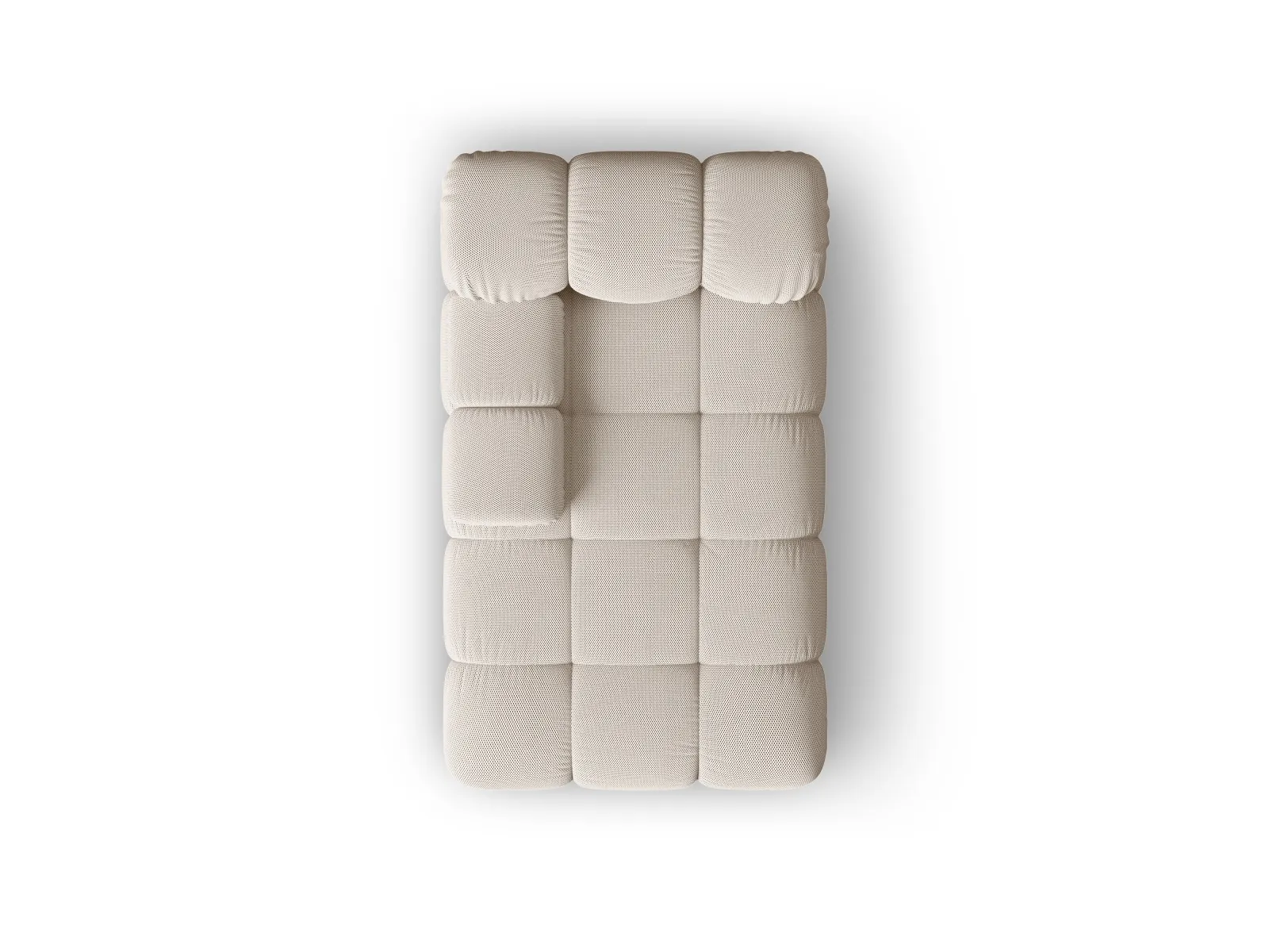 Bellis Modulares Sofa Einzelmodul Chaise Longue Links mit Samtbezug oder 3D-Stoff, 155x94 cm - Image 4