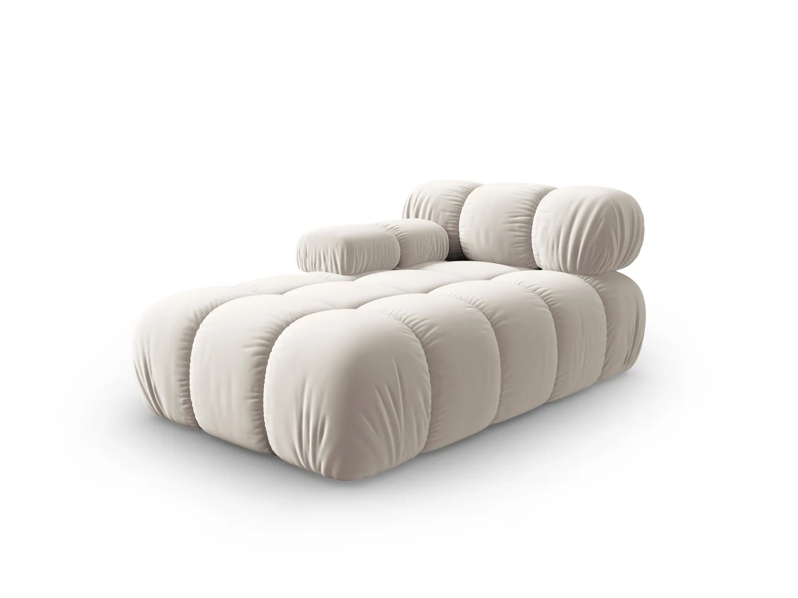 Bellis Modulares Sofa Einzelmodul Chaise Longue Links mit Samtbezug oder 3D-Stoff, 155x94 cm - Image 99
