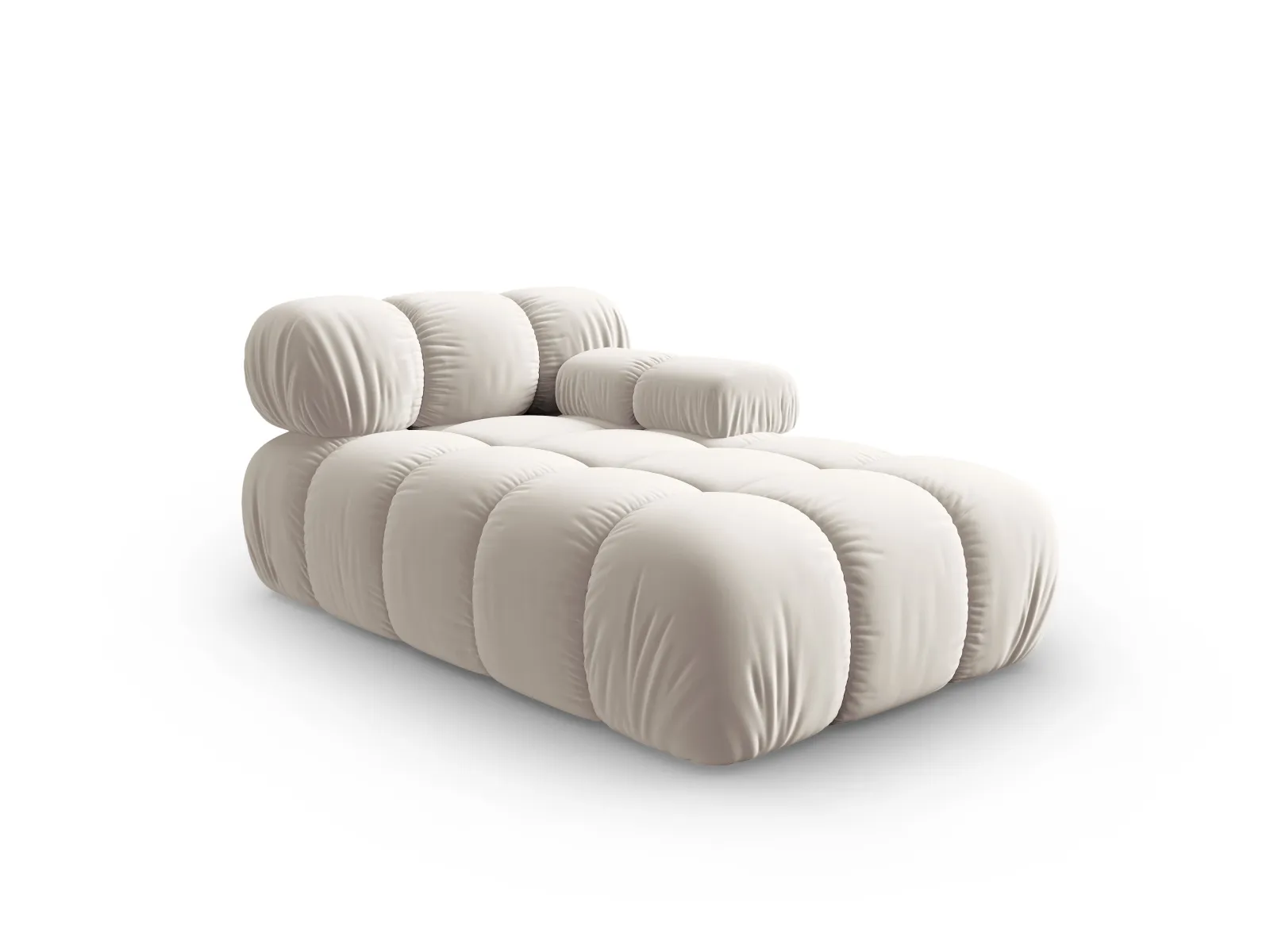Bellis Modulares Sofa Einzelmodul Chaise Longue Rechts mit Samtbezug oder 3D-Stoff, 155x94 cm - Image 99