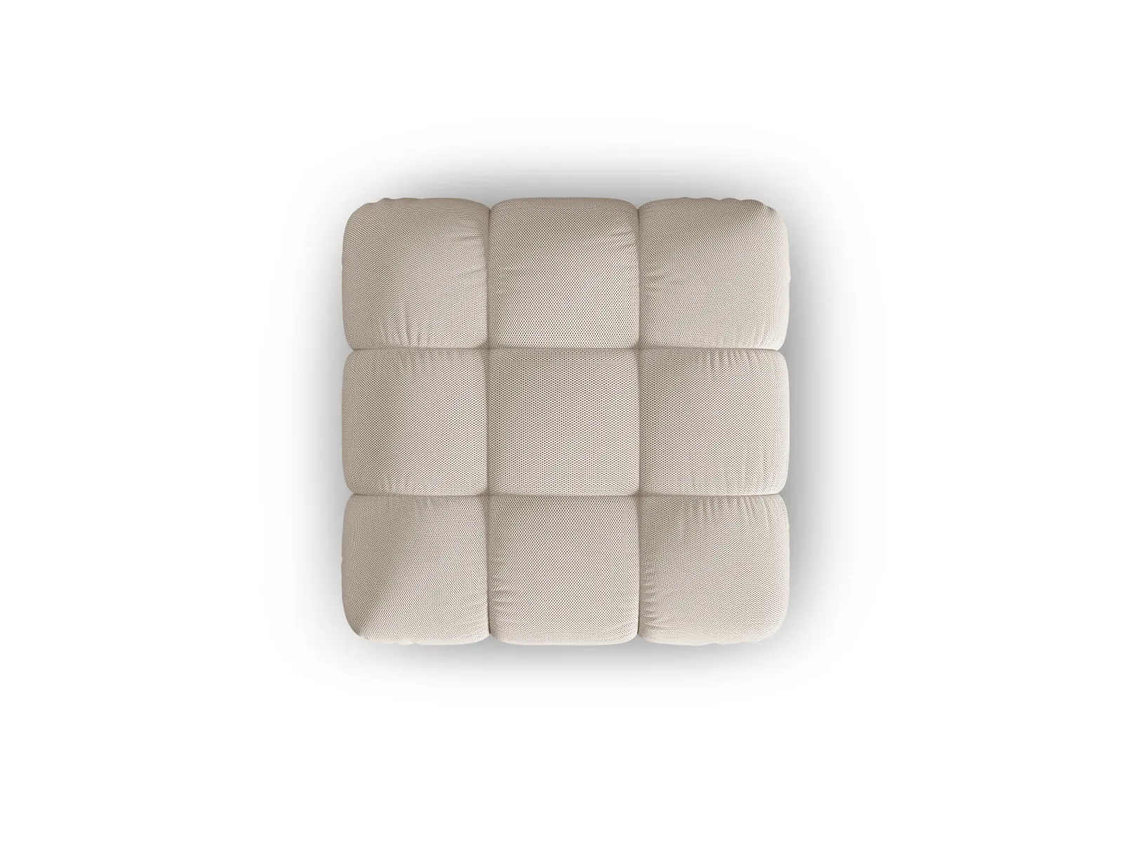 Bellis Modulares Sofa Einzelmodul Pouf mit Samtbezug oder 3D-Stoff, 94 cm - Image 3