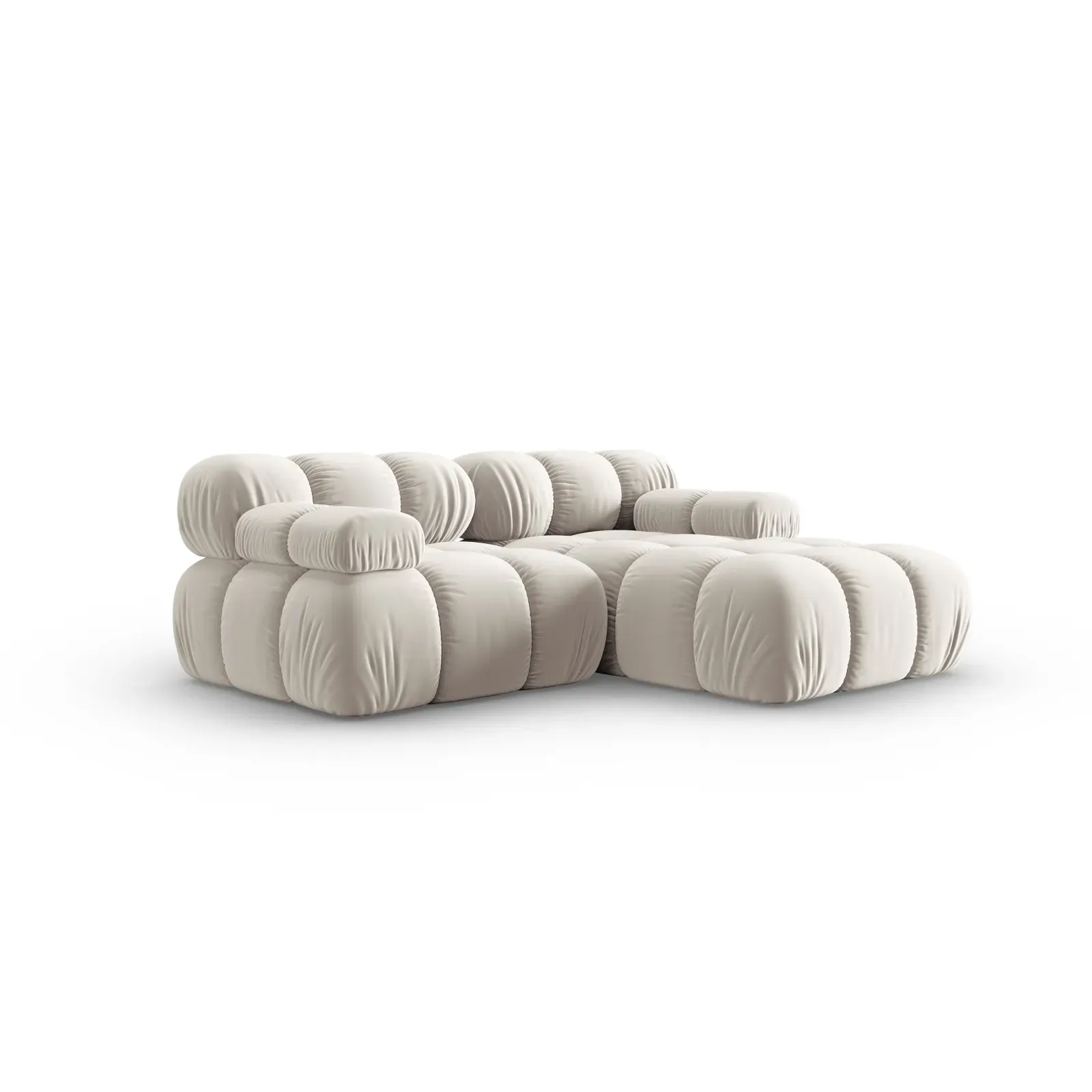 Bellis Modulares Sofa mit 2 Modulen mit Samtbezug oder 3d-Stoff, 188x155cm - Image 123