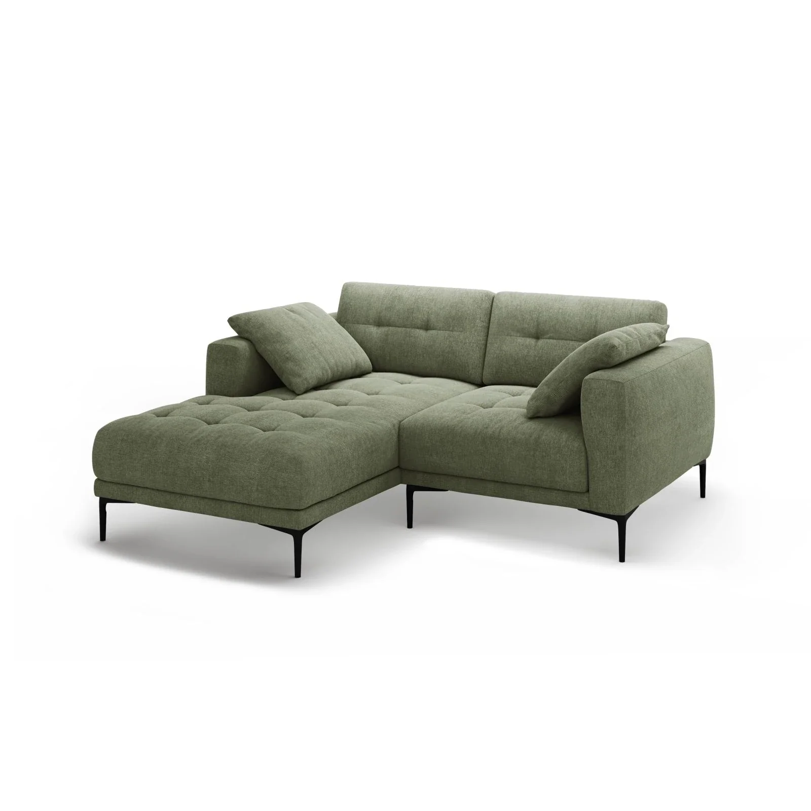 Bemy Ecksofa Links aus Samt oder Strukturstoff, 205x174 cm - Image 14