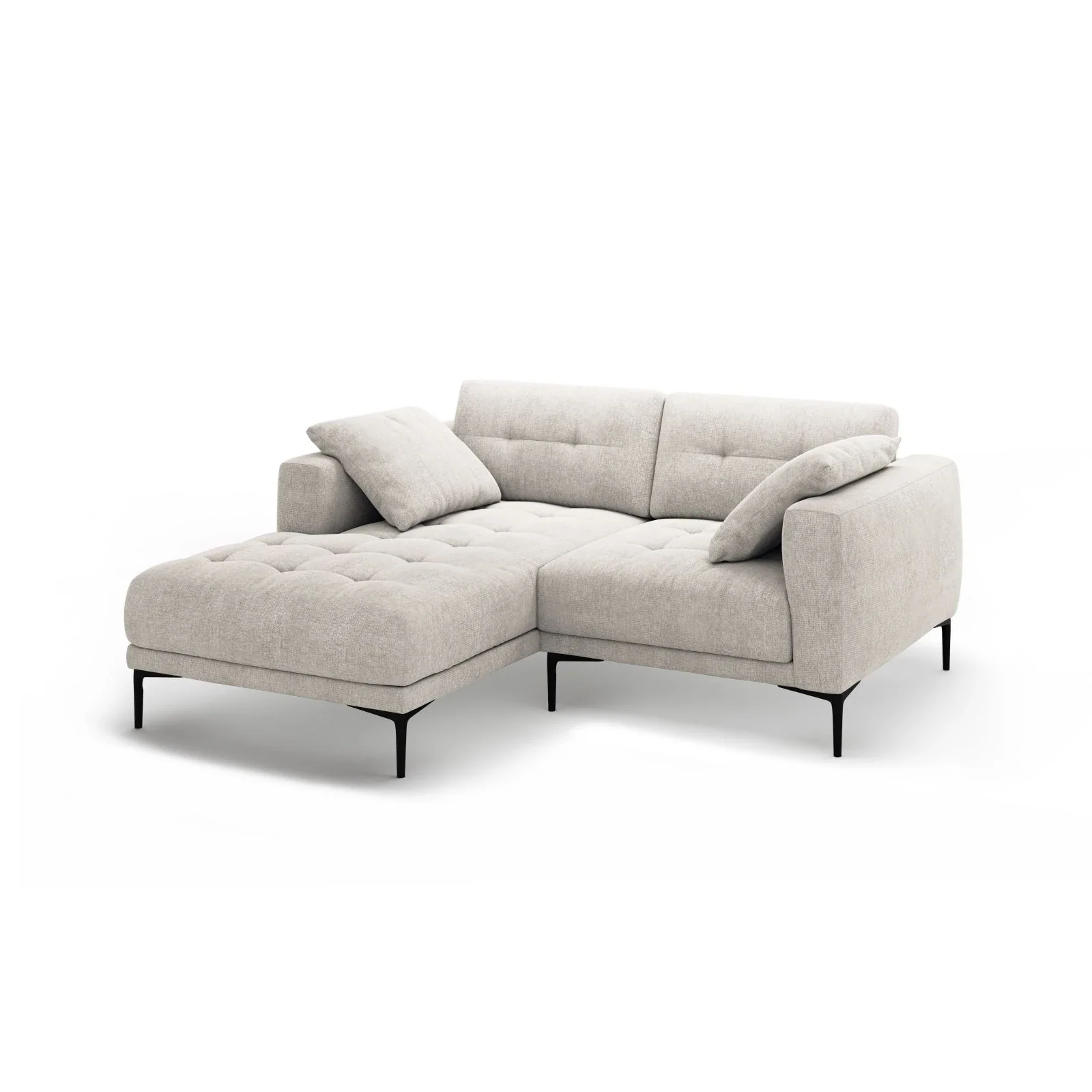 Bemy Ecksofa Links aus Samt oder Strukturstoff, 205x174 cm - Image 2
