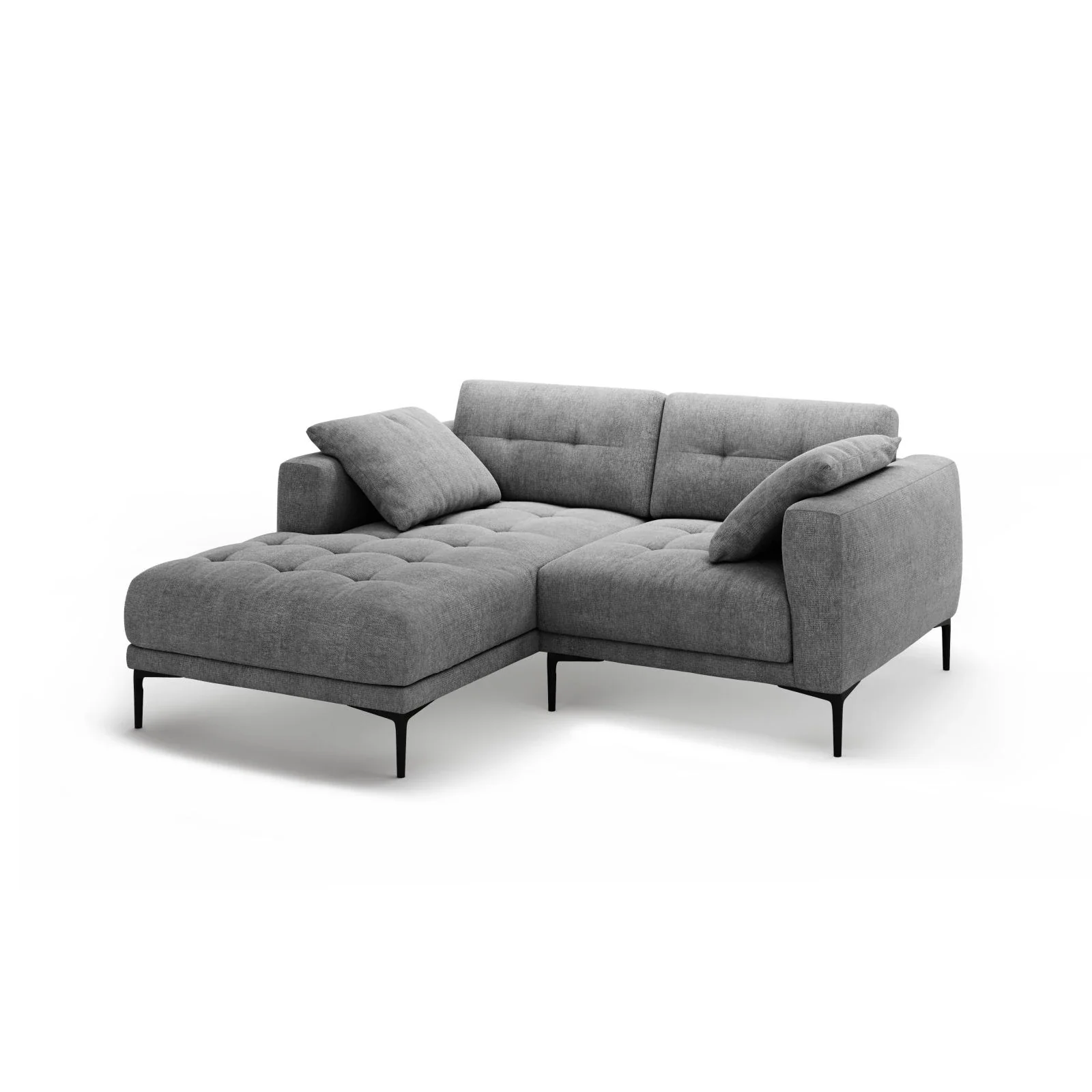 Bemy Ecksofa Links aus Samt oder Strukturstoff, 205x174 cm - Image 22