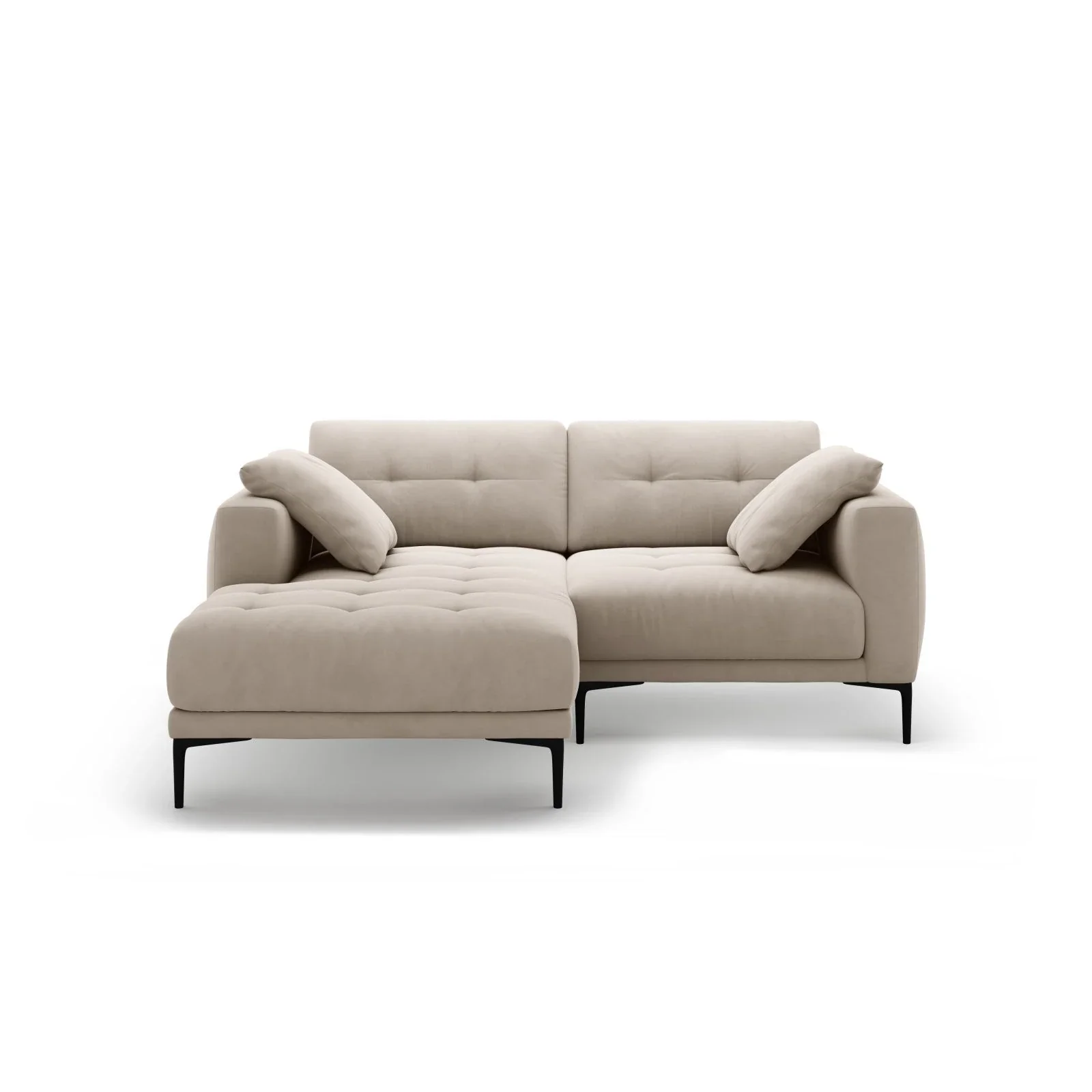 Bemy Ecksofa Links aus Samt oder Strukturstoff, 205x174 cm - Image 25