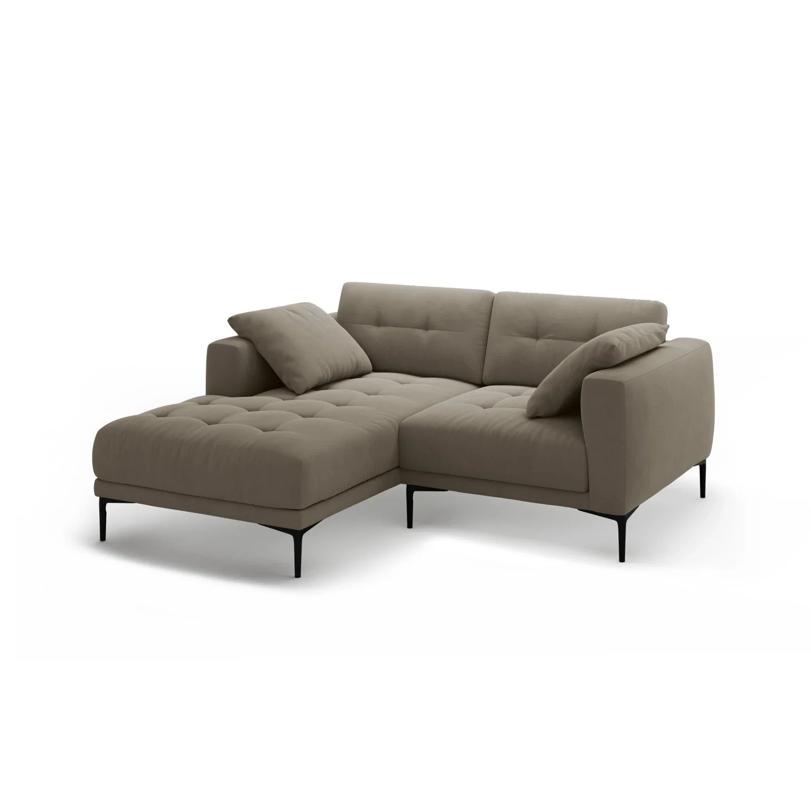 Bemy Ecksofa Links aus Samt oder Strukturstoff, 205x174 cm - Image 30