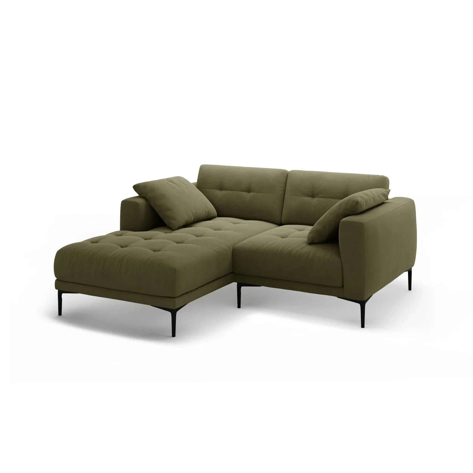 Bemy Ecksofa Links aus Samt oder Strukturstoff, 205x174 cm - Image 42