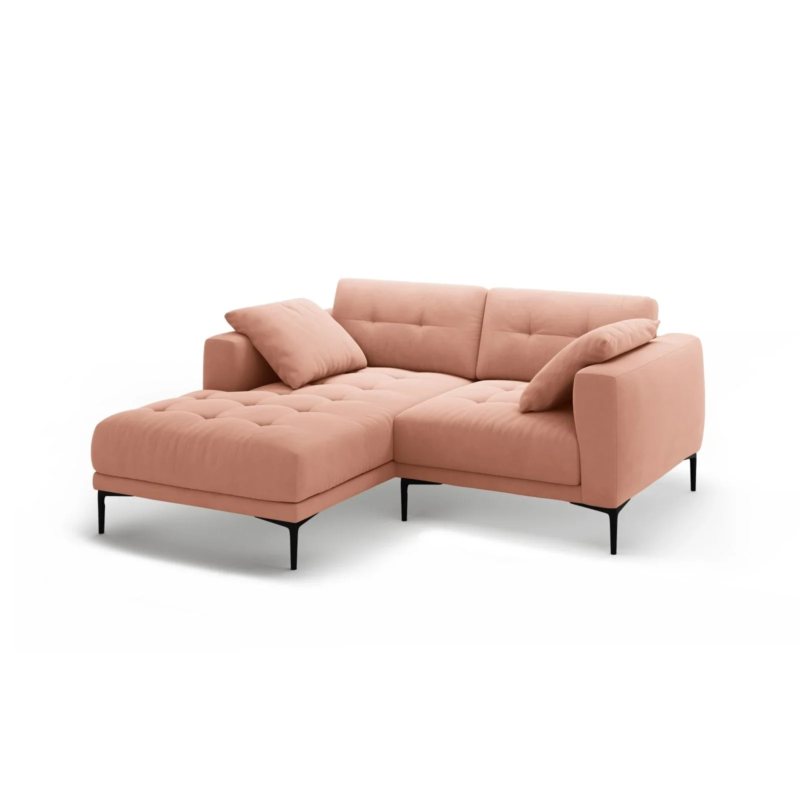 Bemy Ecksofa Links aus Samt oder Strukturstoff, 205x174 cm - Image 46