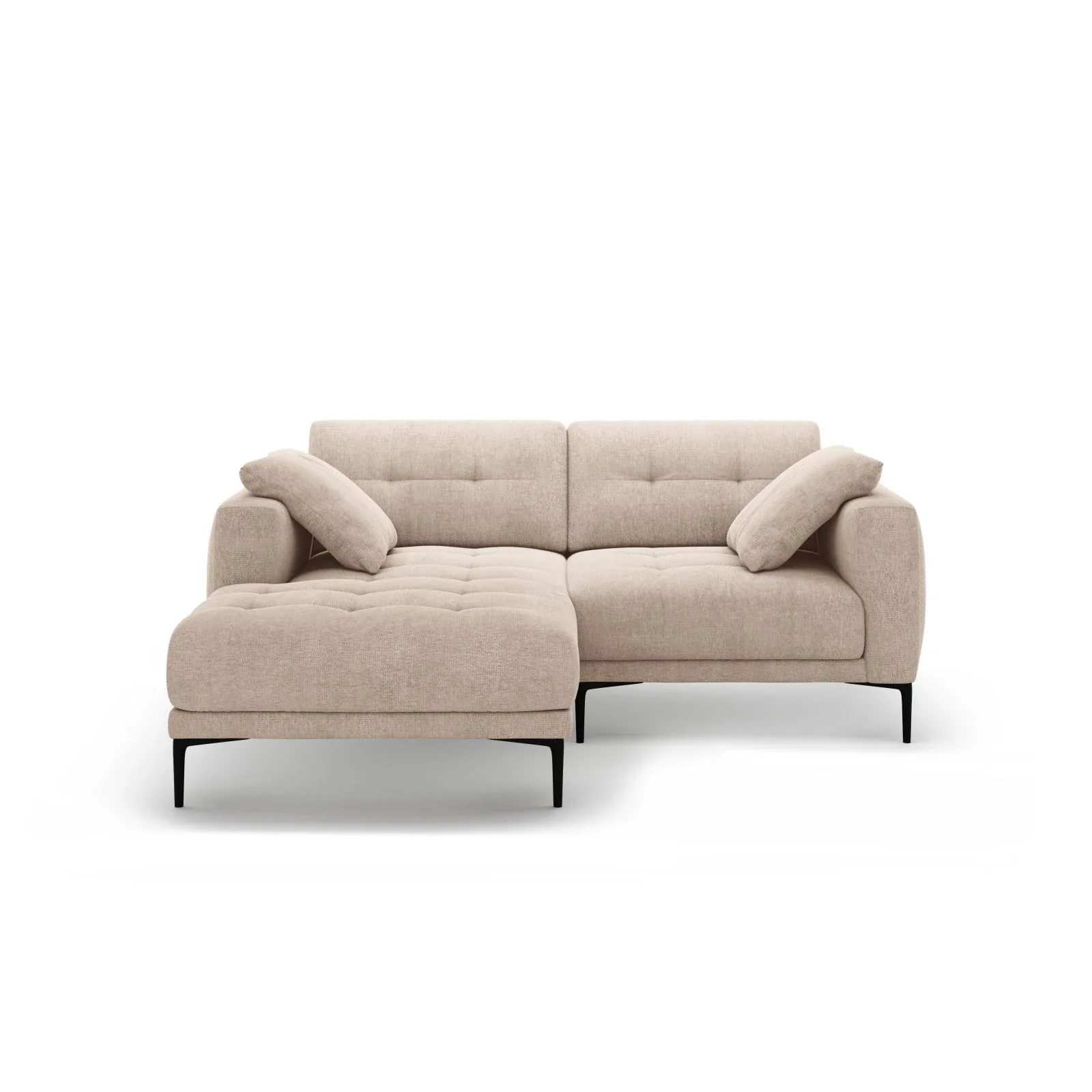 Bemy Ecksofa Links aus Samt oder Strukturstoff, 205x174 cm - Image 5