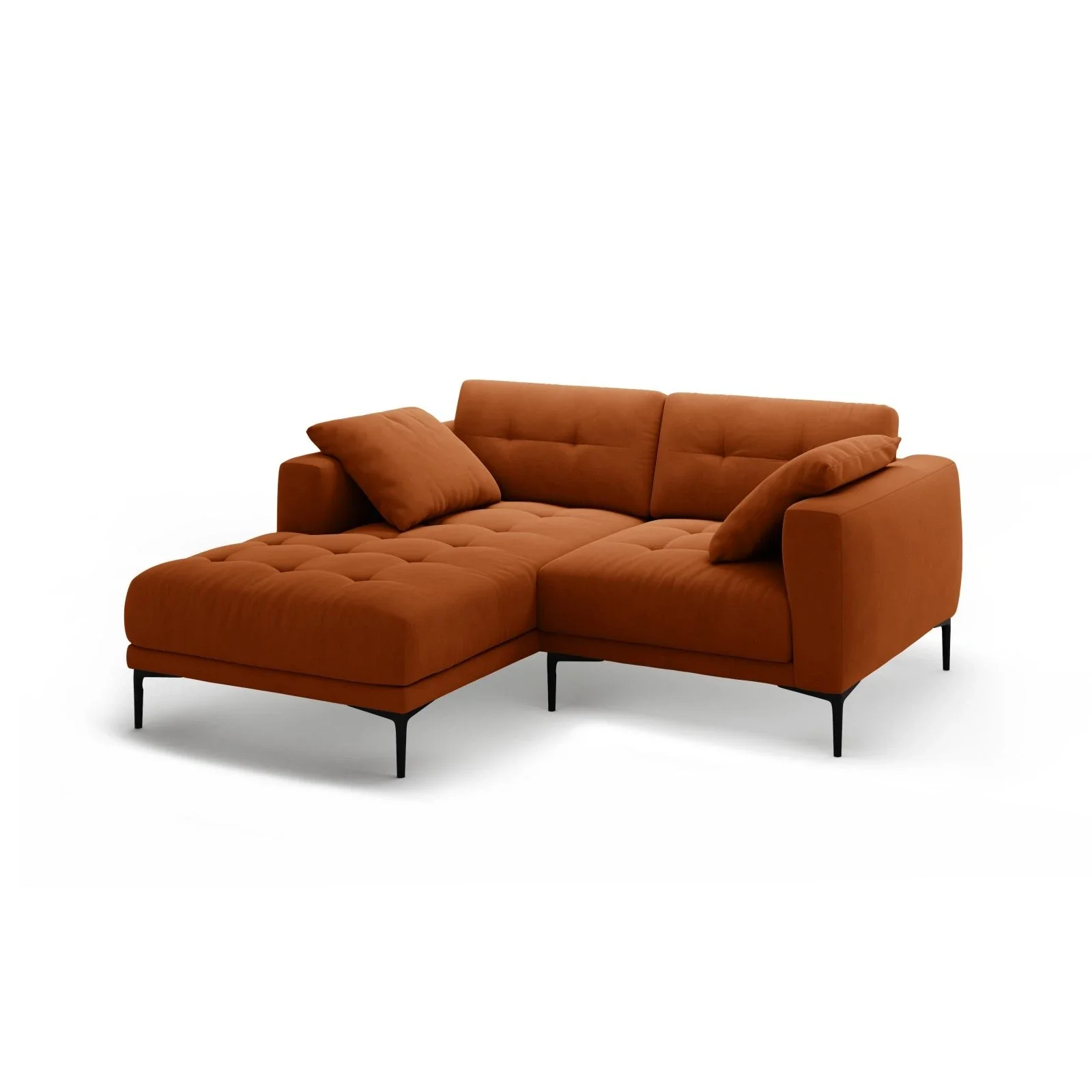 Bemy Ecksofa Links aus Samt oder Strukturstoff, 205x174 cm - Image 50