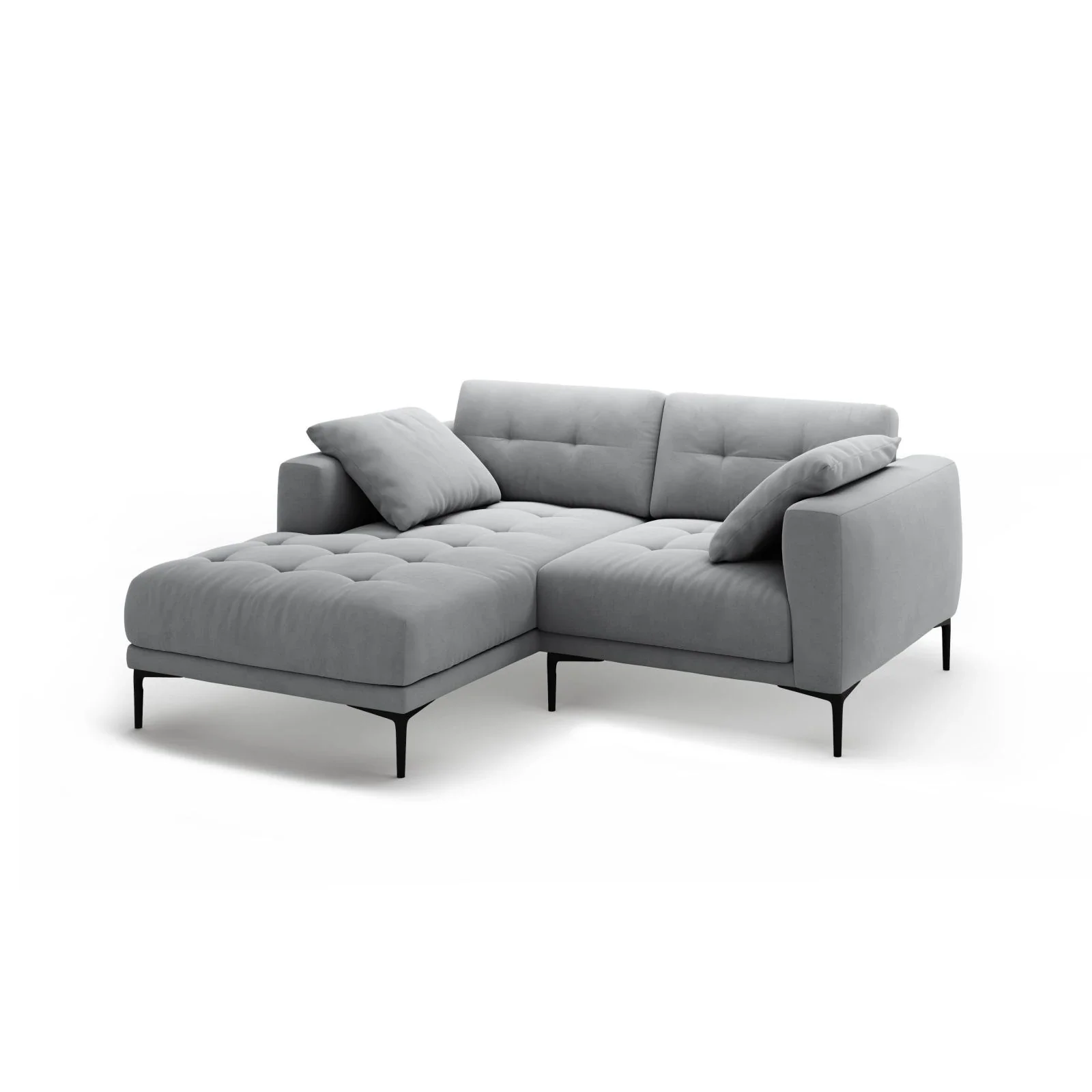Bemy Ecksofa Links aus Samt oder Strukturstoff, 205x174 cm - Image 54