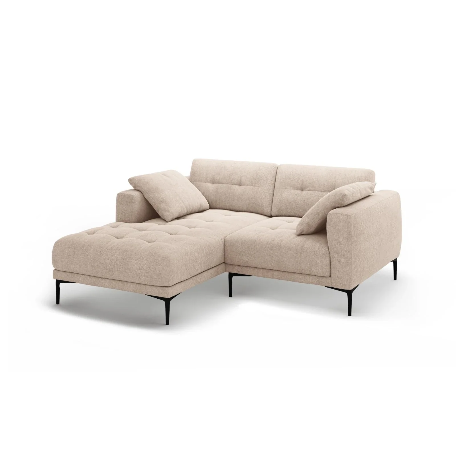 Bemy Ecksofa Links aus Samt oder Strukturstoff, 205x174 cm - Image 6