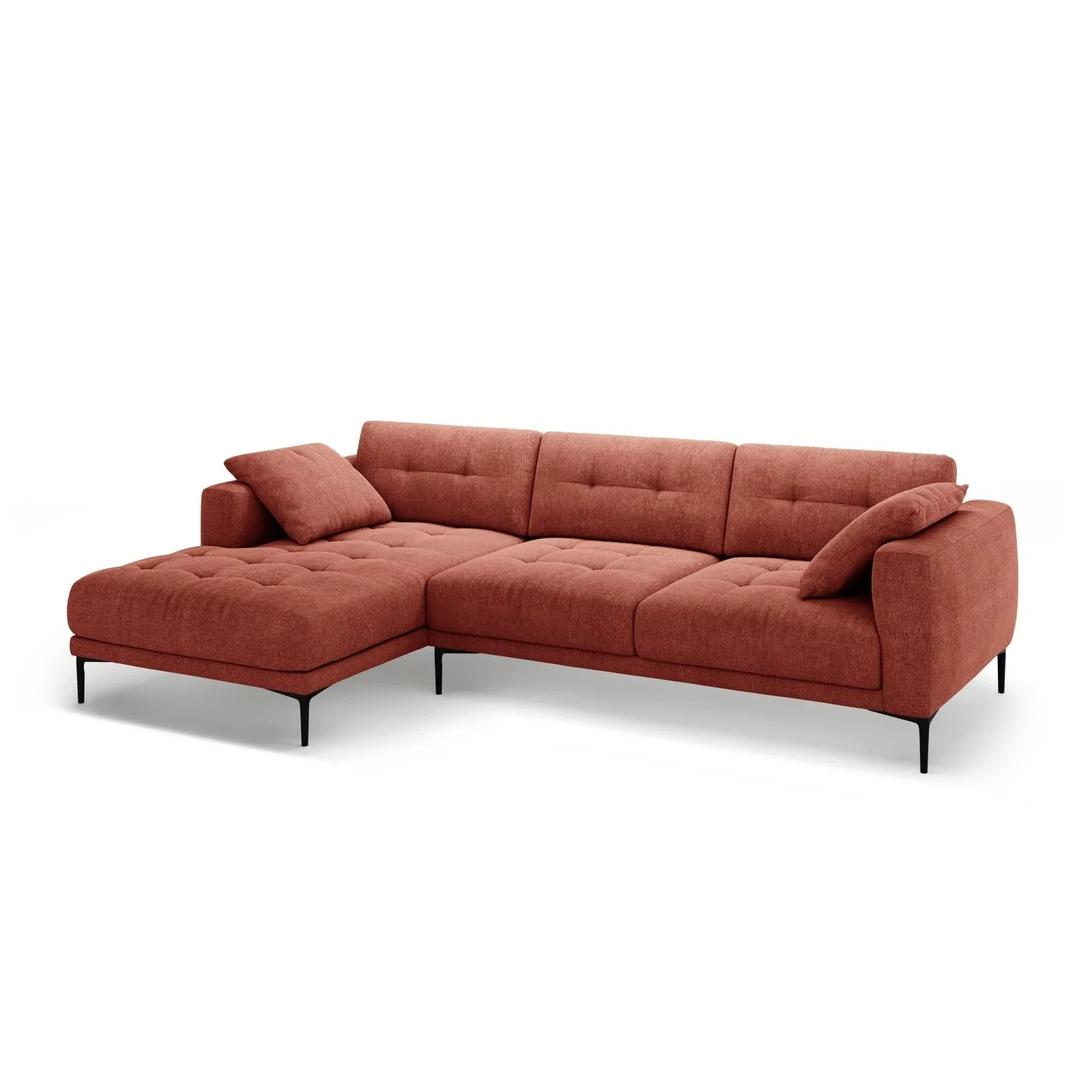 Bemy Ecksofa Links aus Samt oder Strukturstoff, 295x174 cm - Image 12