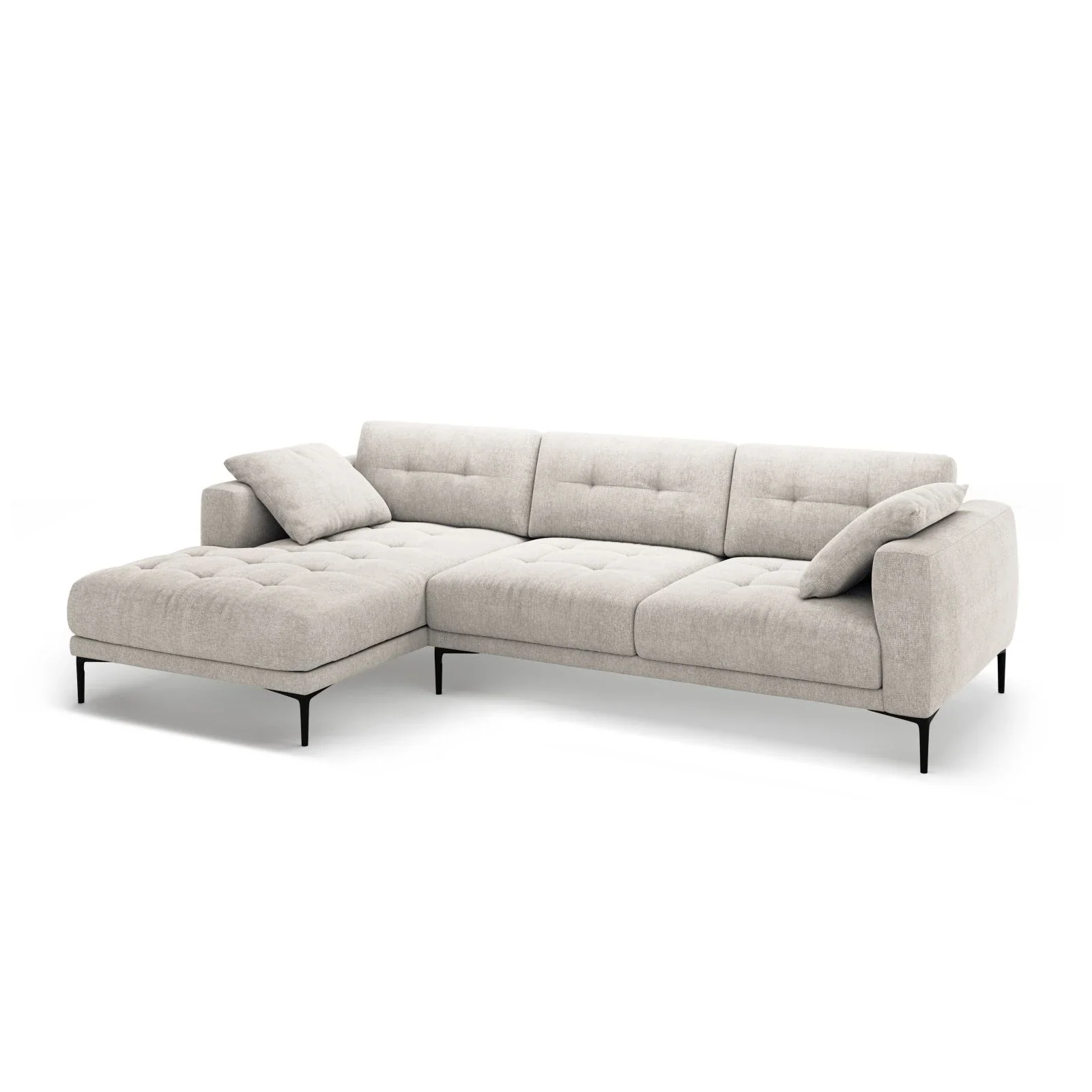 Bemy Ecksofa Links aus Samt oder Strukturstoff, 295x174 cm - Image 2