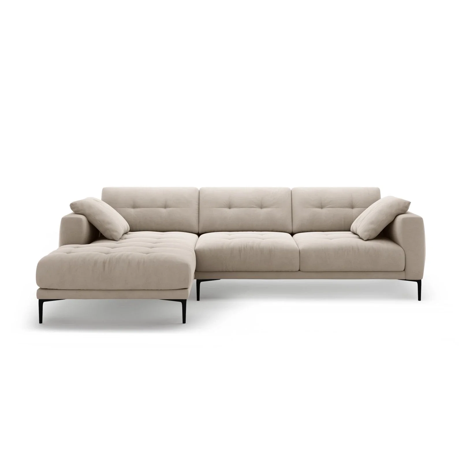 Bemy Ecksofa Links aus Samt oder Strukturstoff, 295x174 cm - Image 27