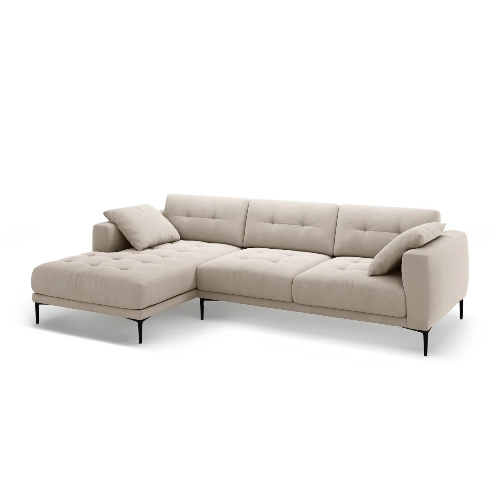 Bemy Ecksofa Links aus Samt oder Strukturstoff, 295x174 cm - Image 28