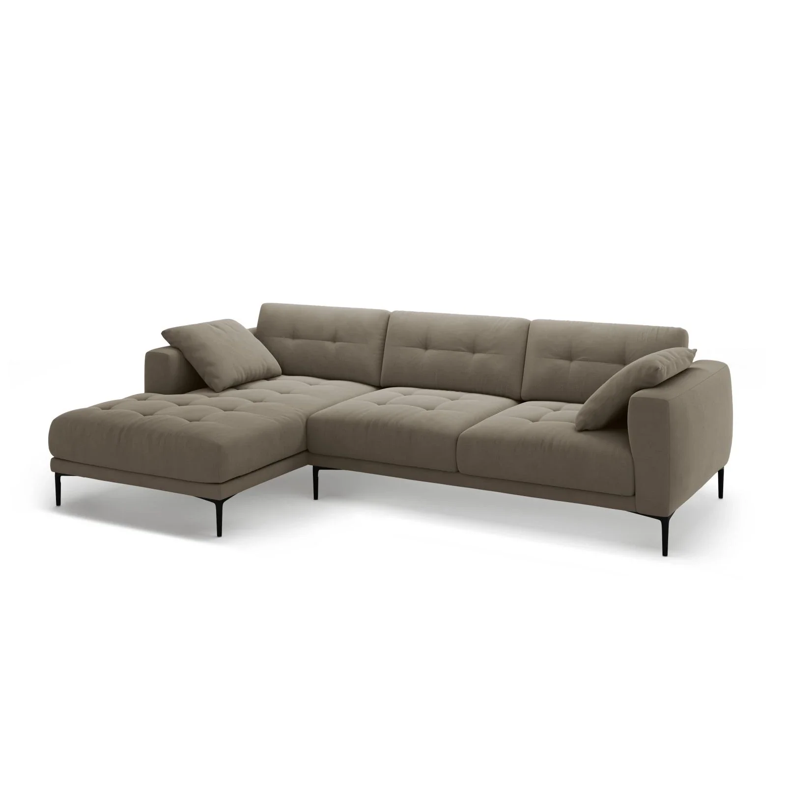 Bemy Ecksofa Links aus Samt oder Strukturstoff, 295x174 cm - Image 32