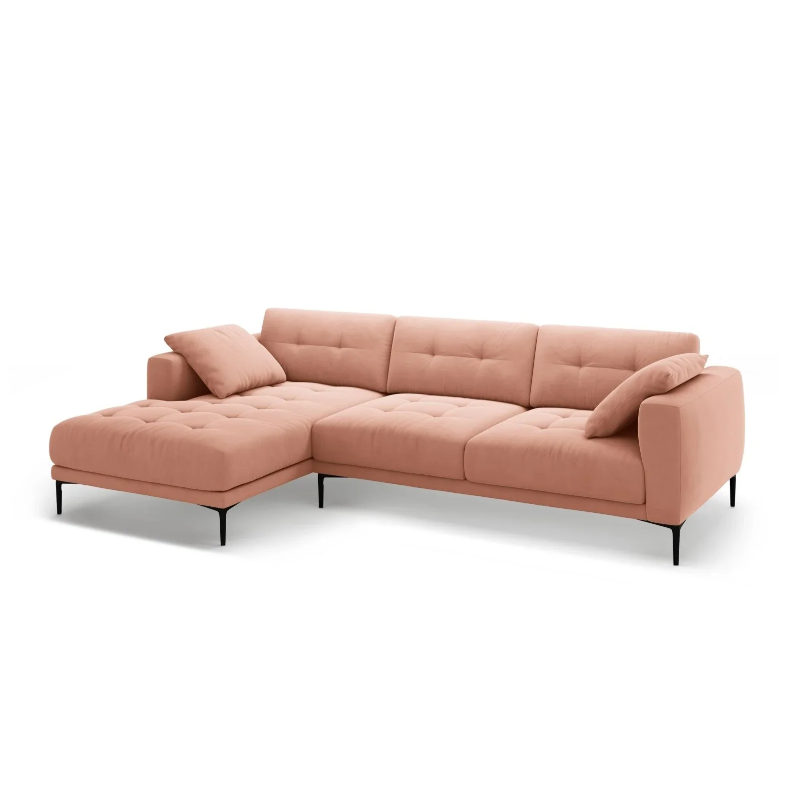 Bemy Ecksofa Links aus Samt oder Strukturstoff, 295x174 cm - Image 48