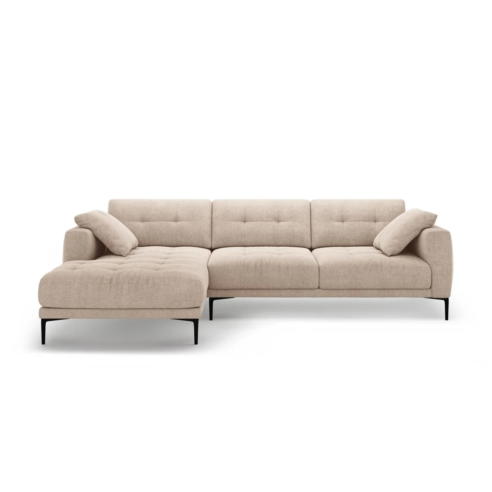 Bemy Ecksofa Links aus Samt oder Strukturstoff, 295x174 cm - Image 5